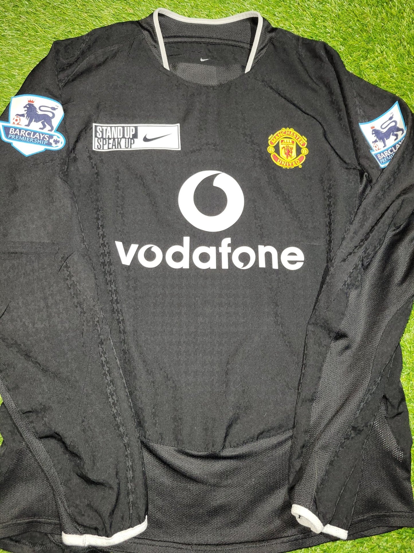 Cristiano Ronaldo Manchester United 2004 2005 Away STAND UP SPEAK UP Soccer Jersey Shirt M SKU# 112678 Nike