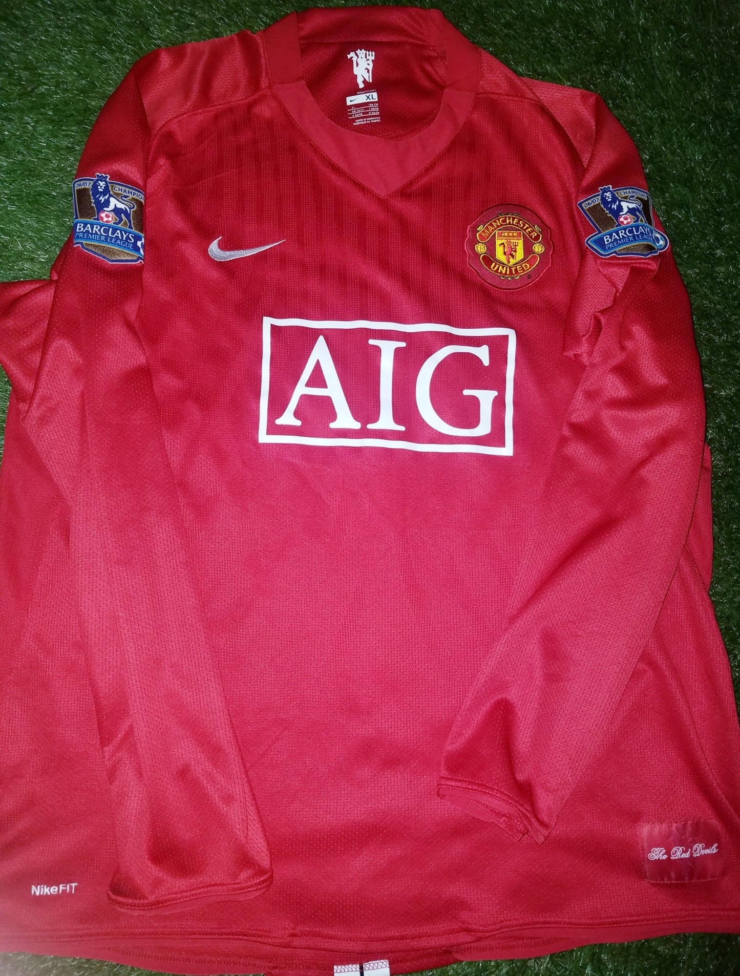 Cristiano Ronaldo Manchester United 2007 2008 Long Sleeve Jersey Shirt XL 237925-666 foreversoccerjerseys