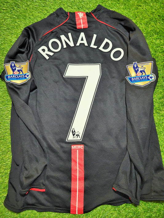 Cristiano Ronaldo Nike Manchester United 2007 2008 Away Long Sleeve Soccer Jersey Shirt M SKU# 238348-010 Nike