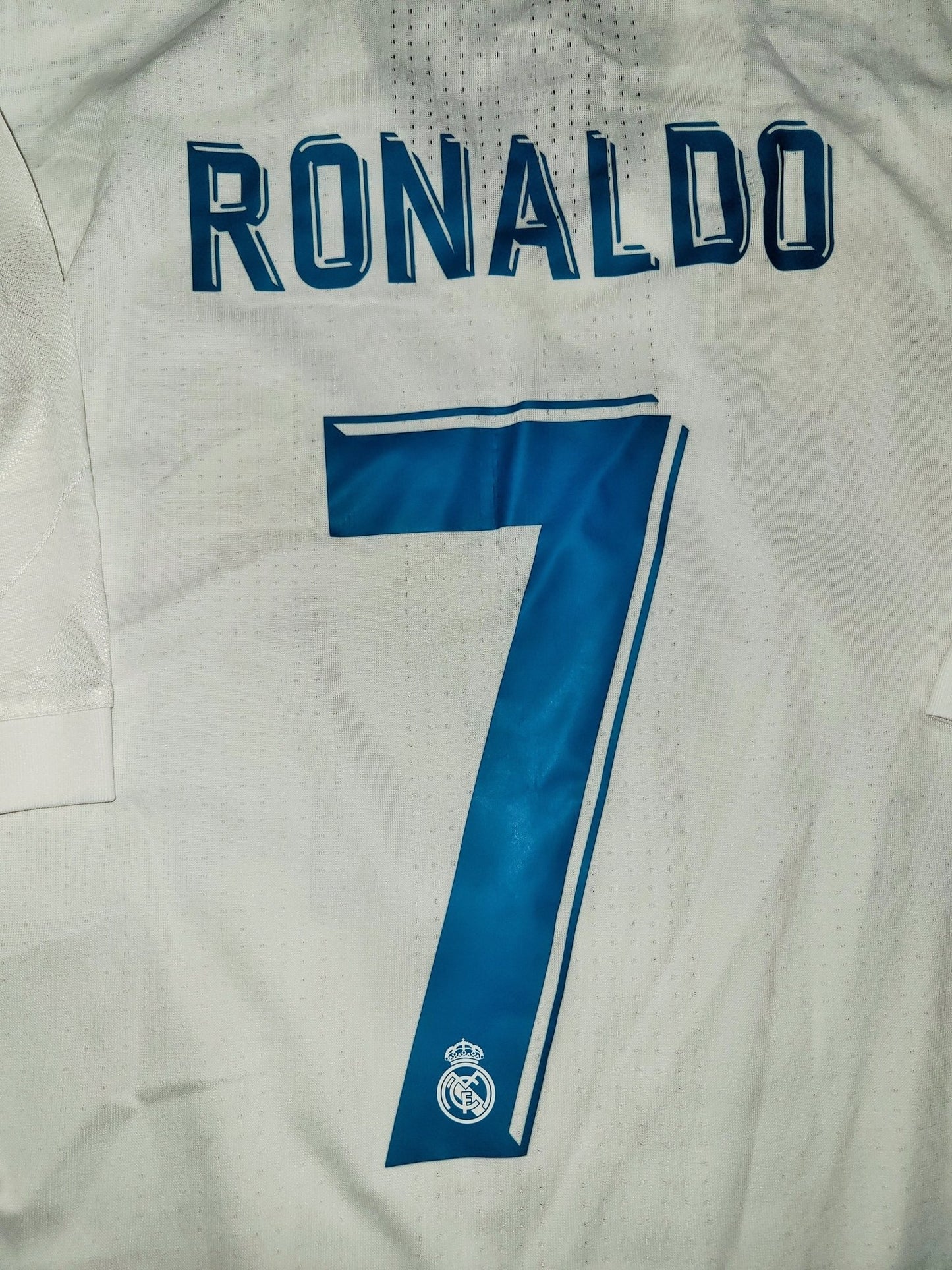 Cristiano Ronaldo Real Madrid Home 2017 2018 LAST SEASON ADIZERO PLAYER ISSUE Jersey Shirt XL SKU# B31097 Adidas
