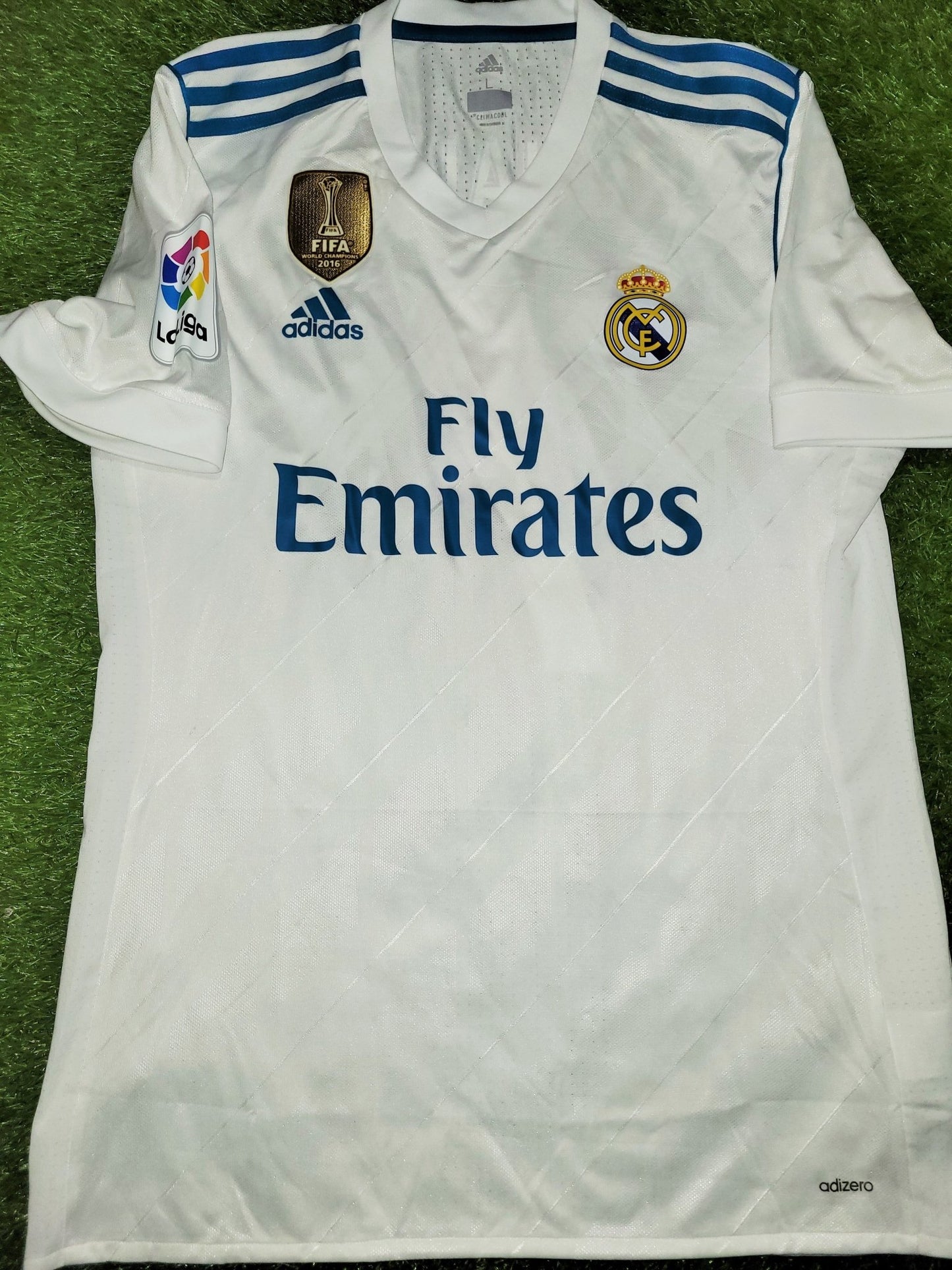 Cristiano Ronaldo Real Madrid Home 2017 2018 LAST SEASON ADIZERO PLAYER ISSUE Jersey Shirt XL SKU# B31097 Adidas
