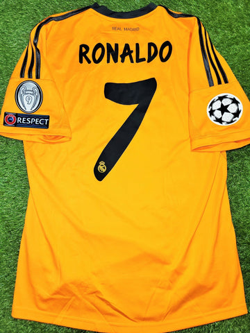 Cristiano Ronaldo Real Madrid UEFA 2013 2014 Third Soccer Jersey Shirt M SKU# Z29454 Adidas