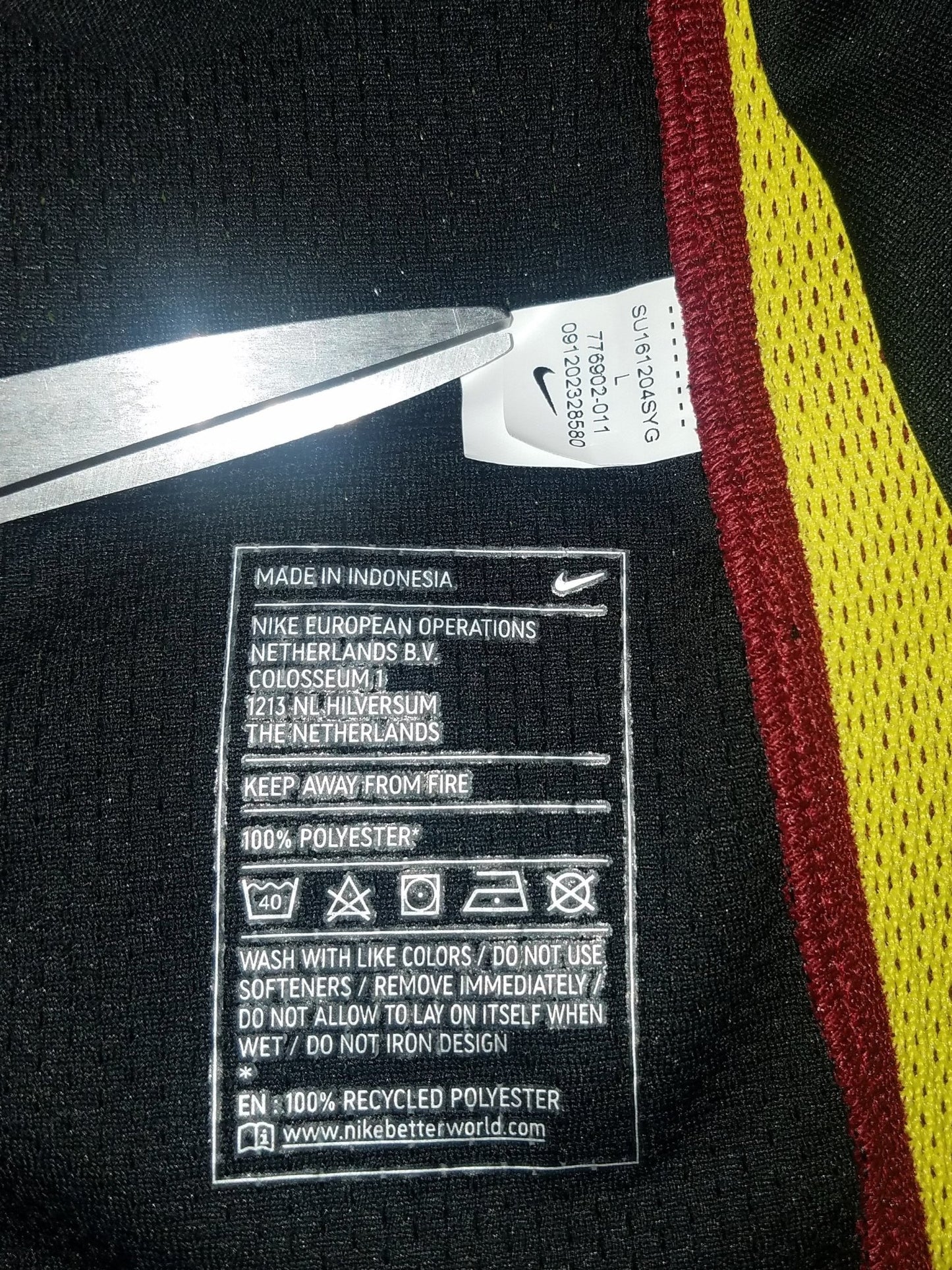 De Bruyne Manchester City MATCH WORN 2016 2017 Black Jersey Shirt L SKU# 776902-011 foreversoccerjerseys