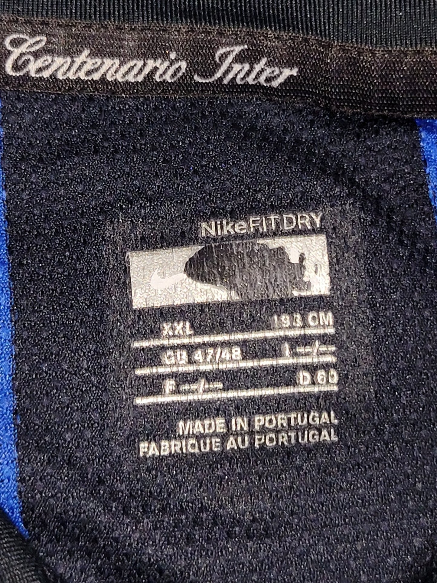 Figo Inter Milan 2007 2008 UEFA Centenary Jersey Shirt Maglia XXL Nike