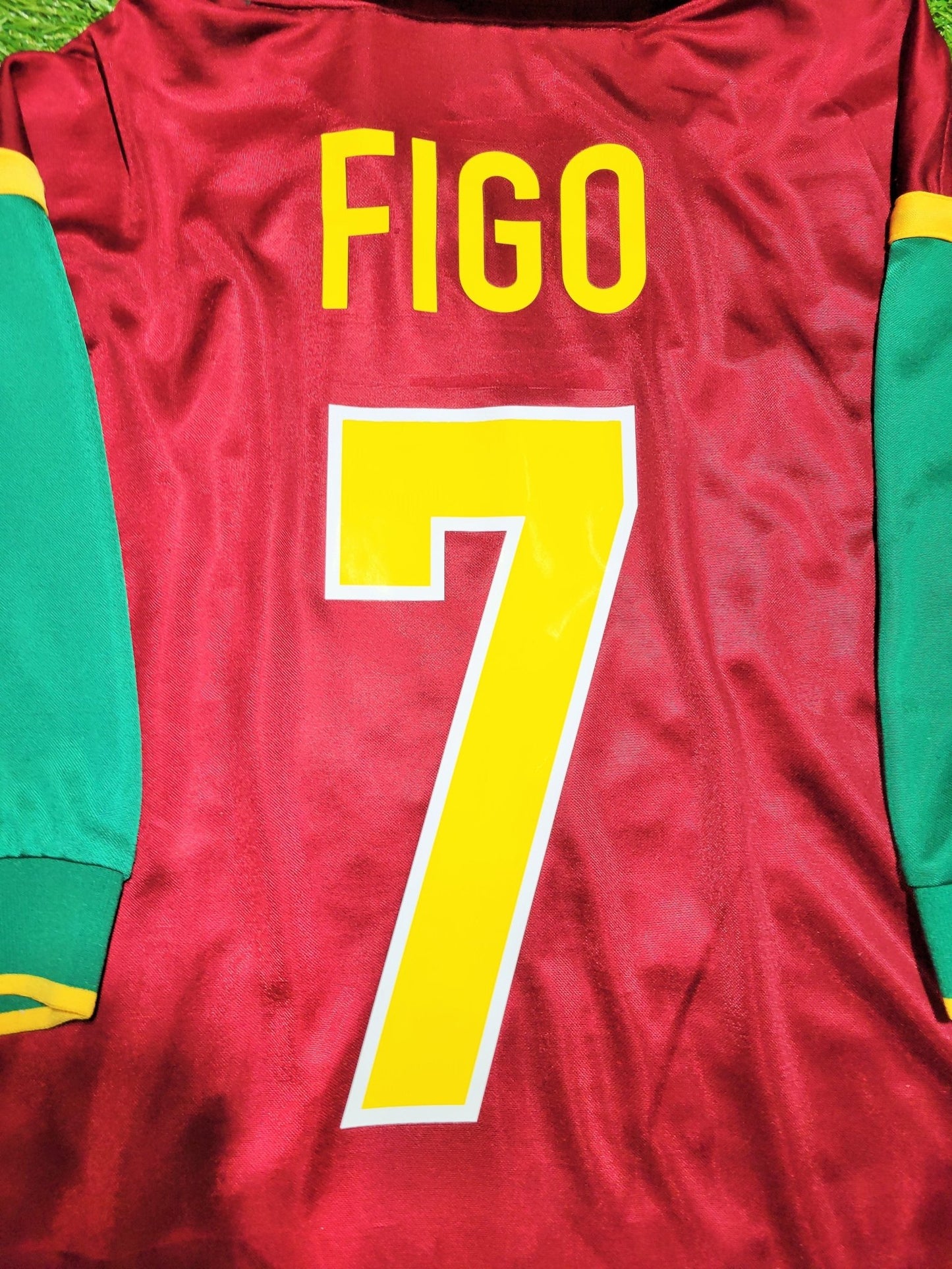 Figo Portugal 1998 Nike Home Soccer Jersey Shirt L Nike