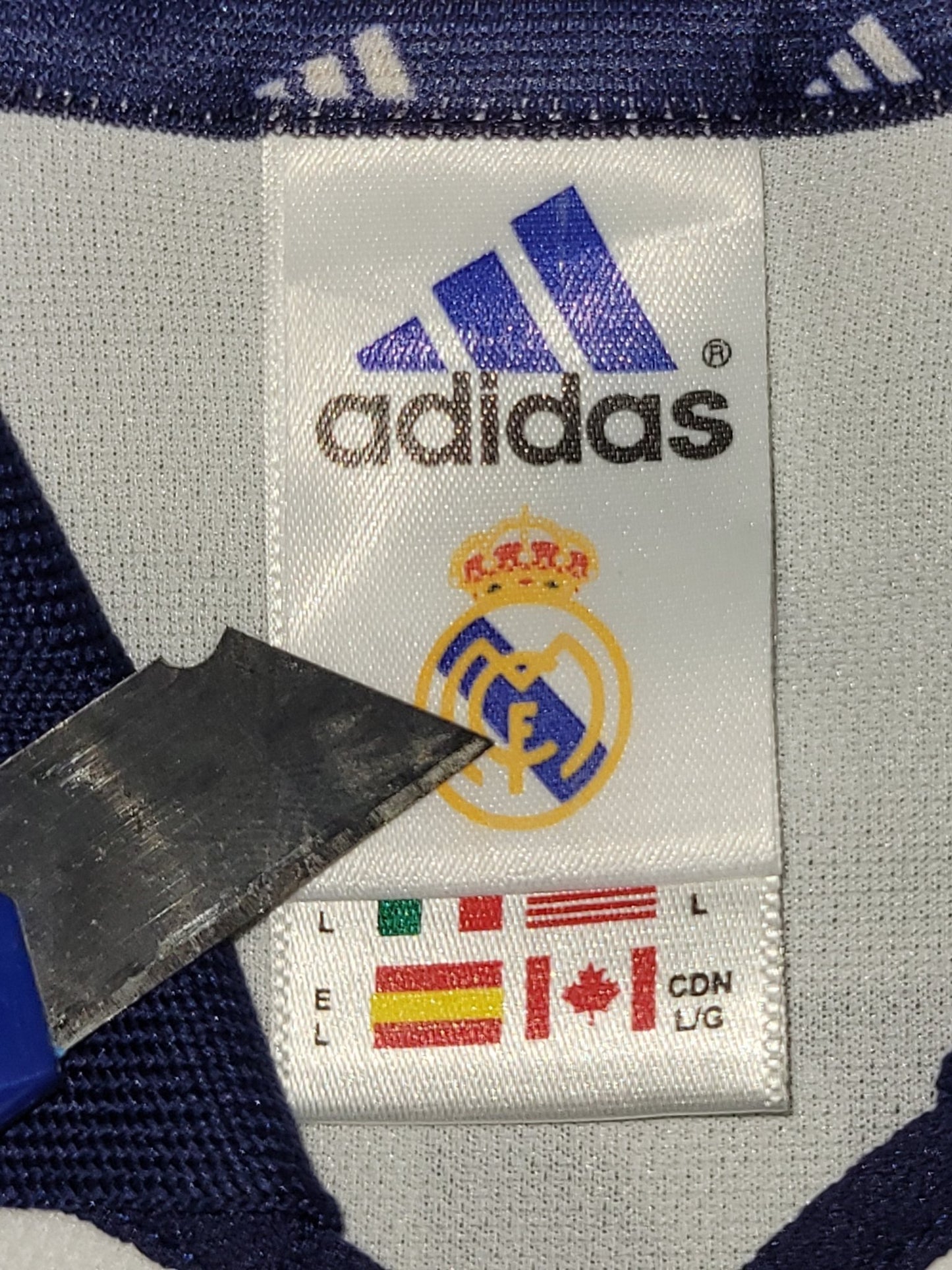 Figo Real Madrid 2000 2001 Soccer Jersey Shirt L SKU# 685331 Adidas