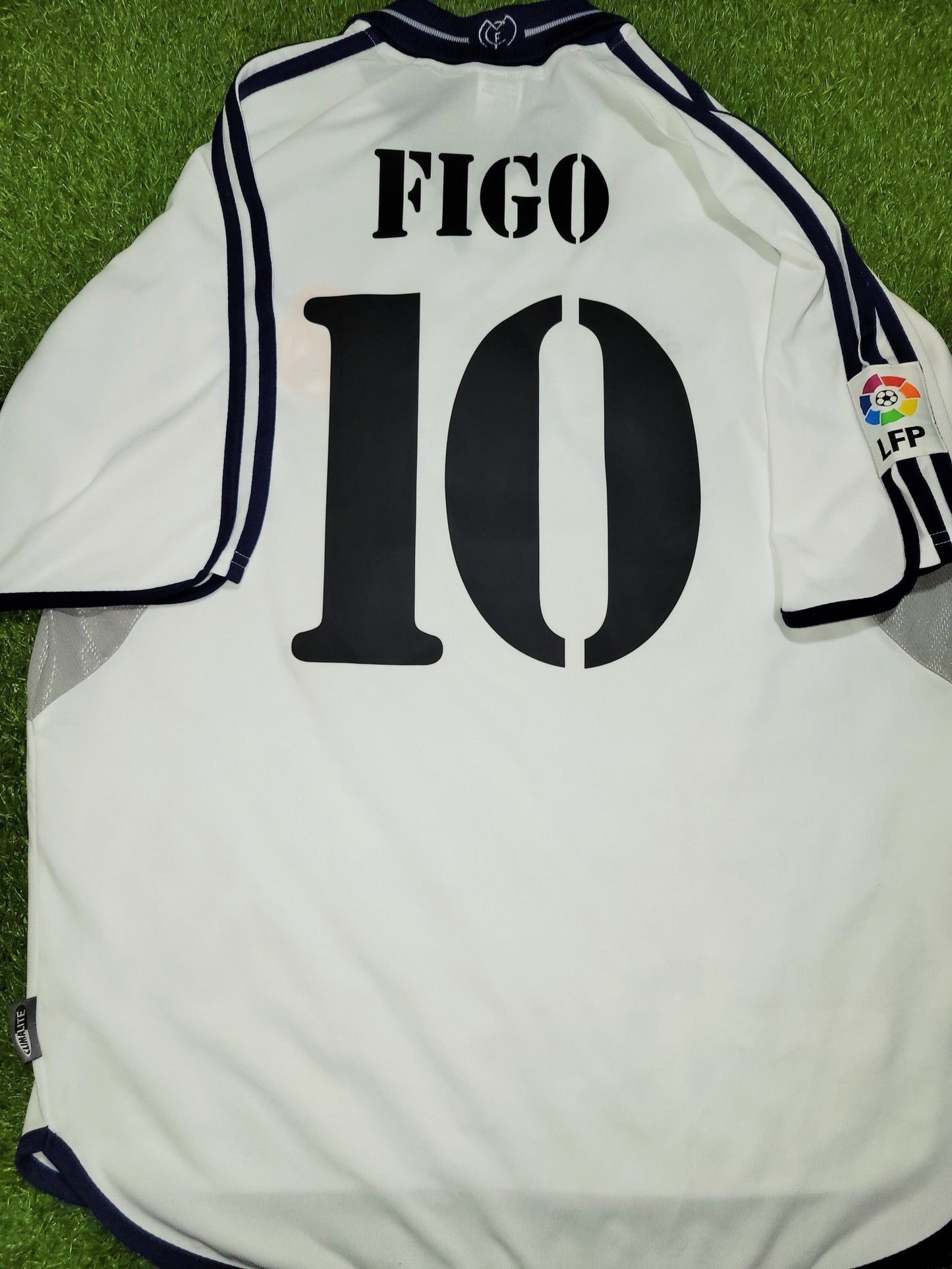 Figo Real Madrid 2000 2001 Soccer Jersey Shirt L SKU# 685331 Adidas
