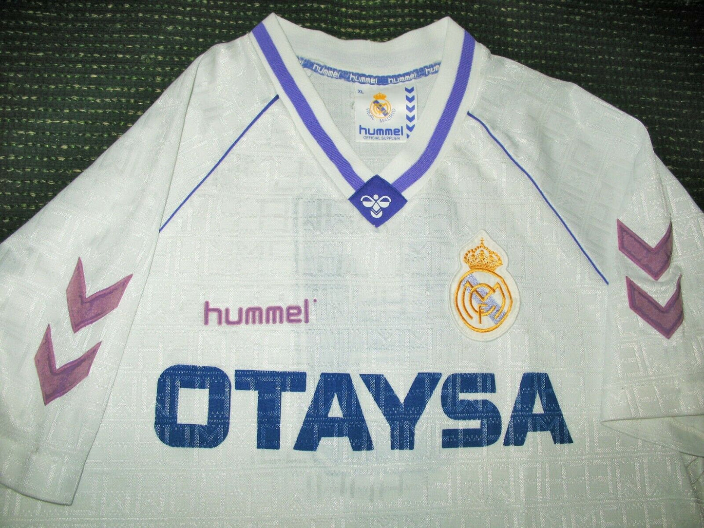 Hugo Sanchez Real Madrid Hummel 1990 1991 1992 Jersey Camiseta Shirt XL - foreversoccerjerseys