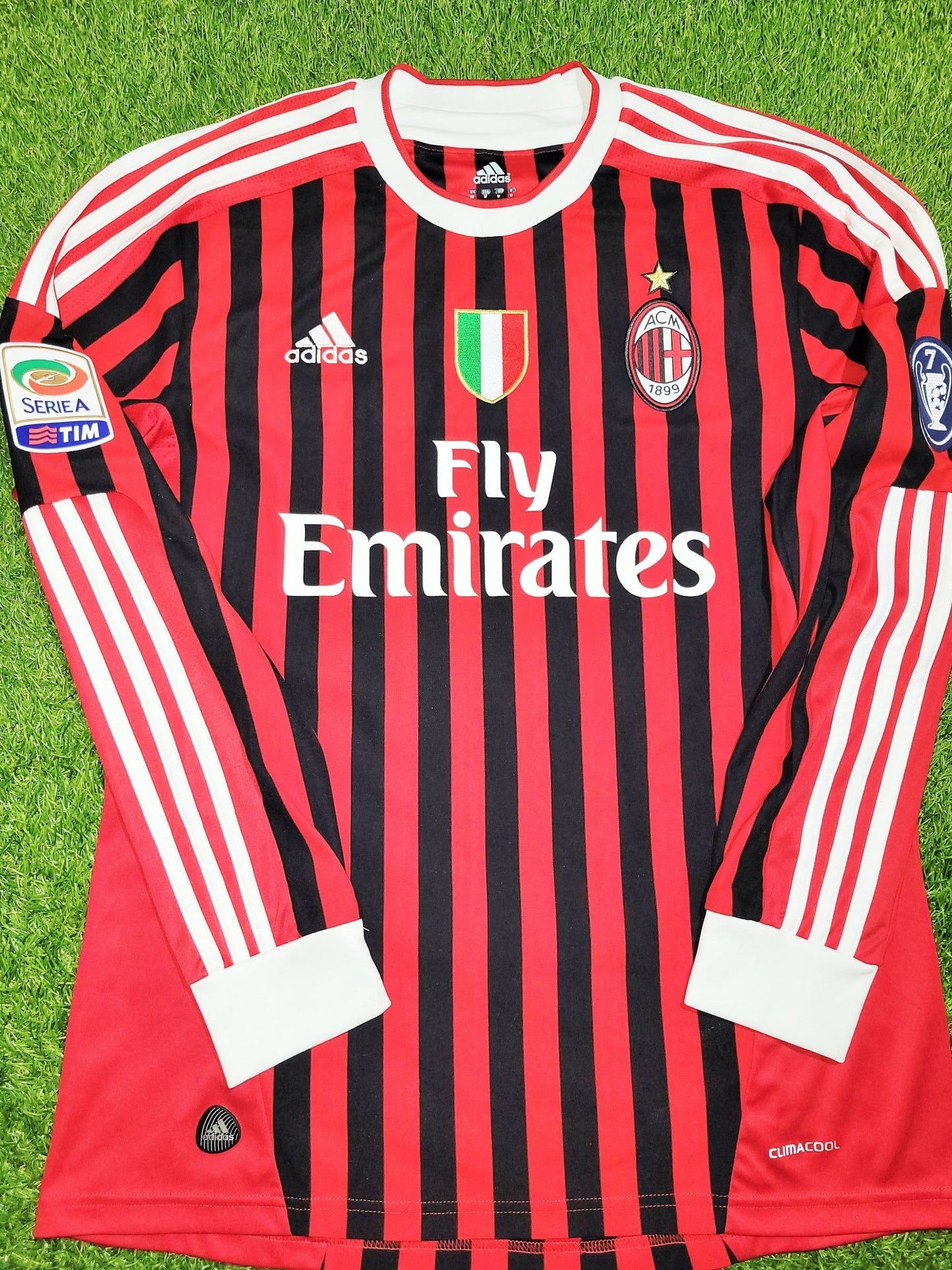 Ibrahimovic AC Milan 2011 2012 Home Soccer Long Sleeve Jersey Shirt M SKU# V13456 Nike