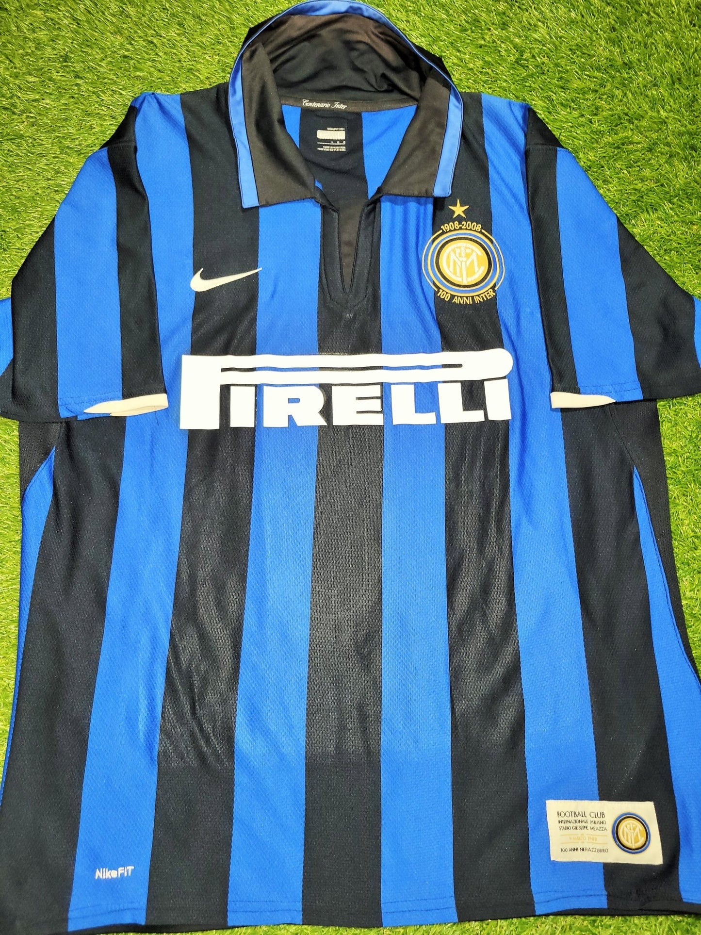 Ibrahimovic Inter Milan 2007 2008 Centenary Jersey Shirt Maglia L SKU# 238055-490 Nike