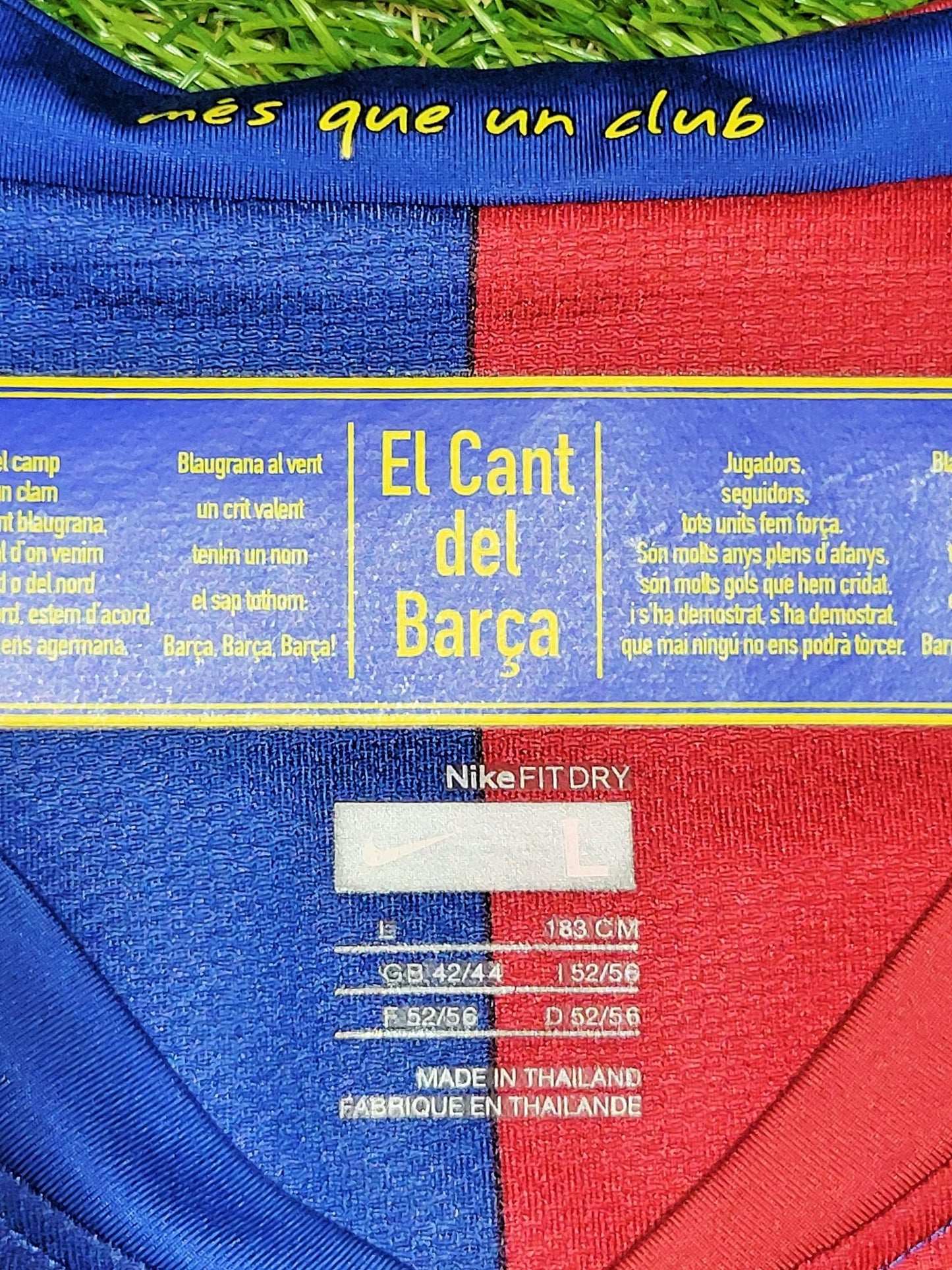 Iniesta Barcelona TREBLE SEASON 2008 2009 Home Soccer Jersey Shirt L SKU# 286784-655 Nike