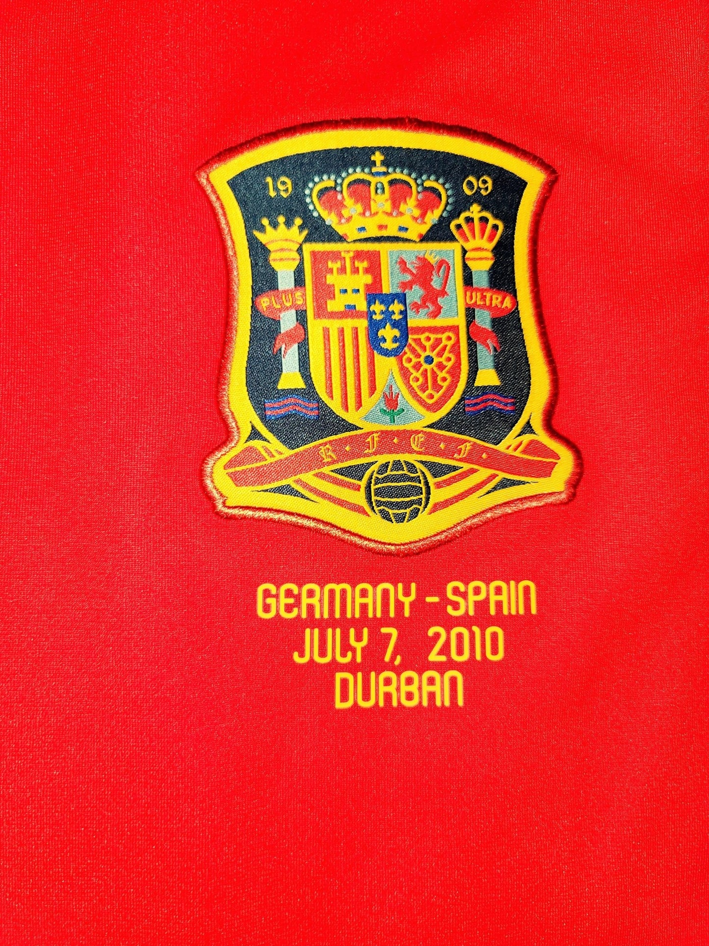 Iniesta Spain 2010 WORLD CUP SEMI FINAL Jersey Espana Camiseta Trikot Shirt L SKU# P47902 foreversoccerjerseys