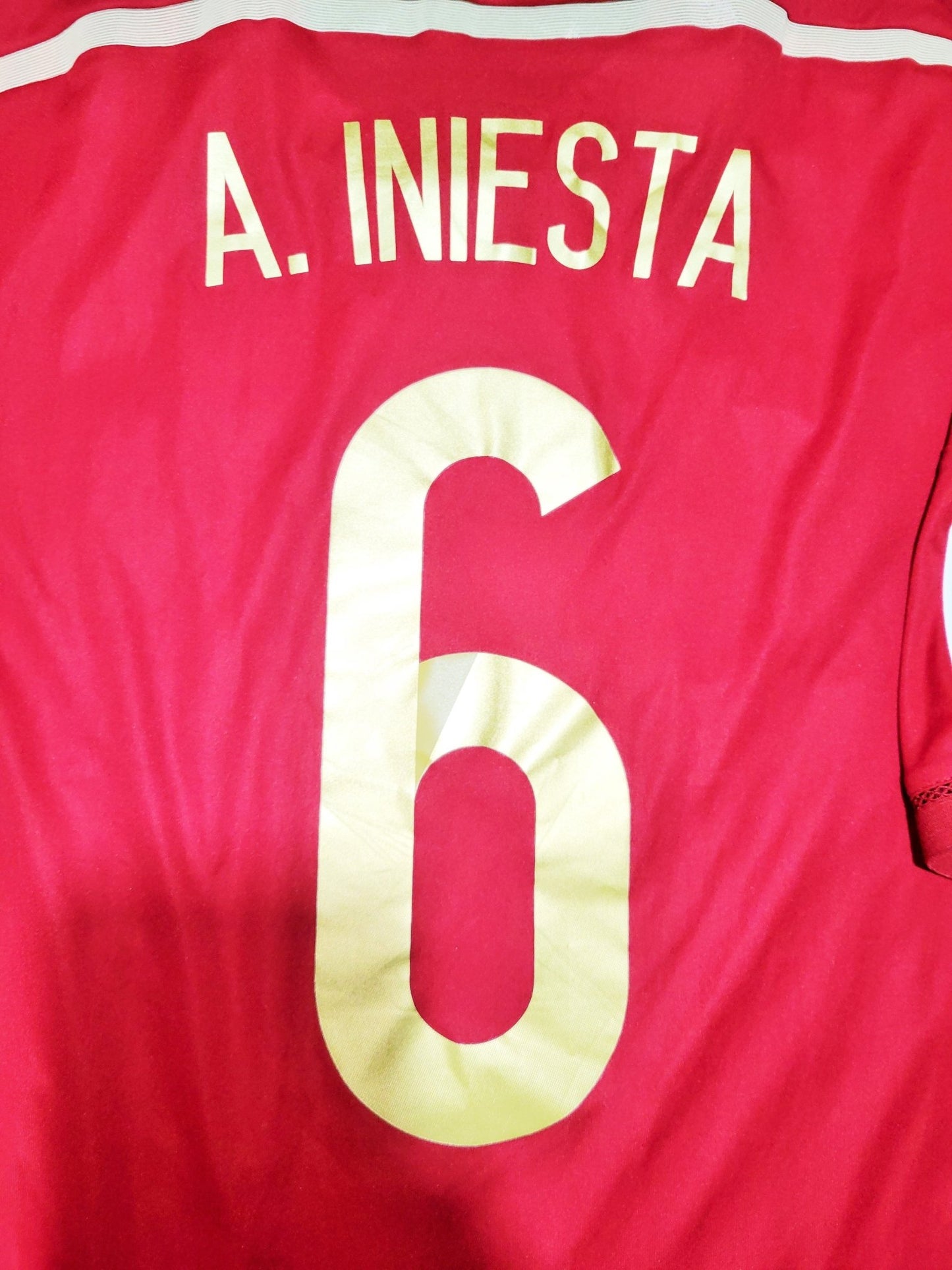 Iniesta Spain 2014 WORLD CUP Adizero Player Issue Soccer Jersey Shirt XL SKU# G85242 Adidas