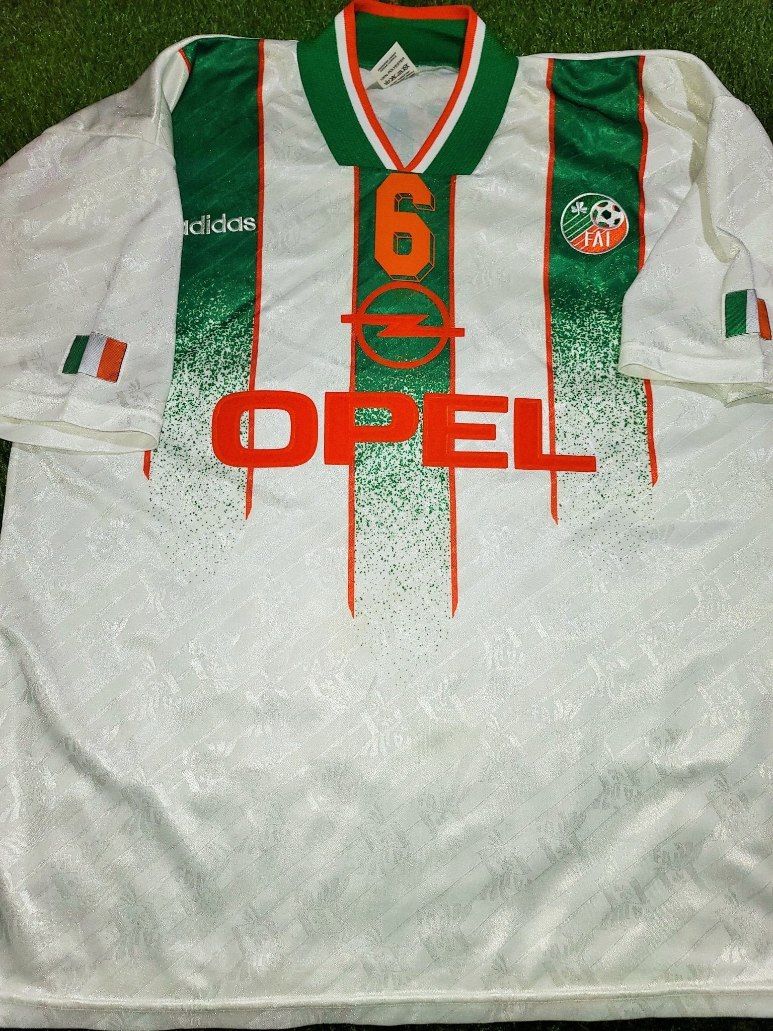 Keane Ireland Umbro 1994 WORLD CUP Away White Umbro Jersey Shirt Trikot L foreversoccerjerseys