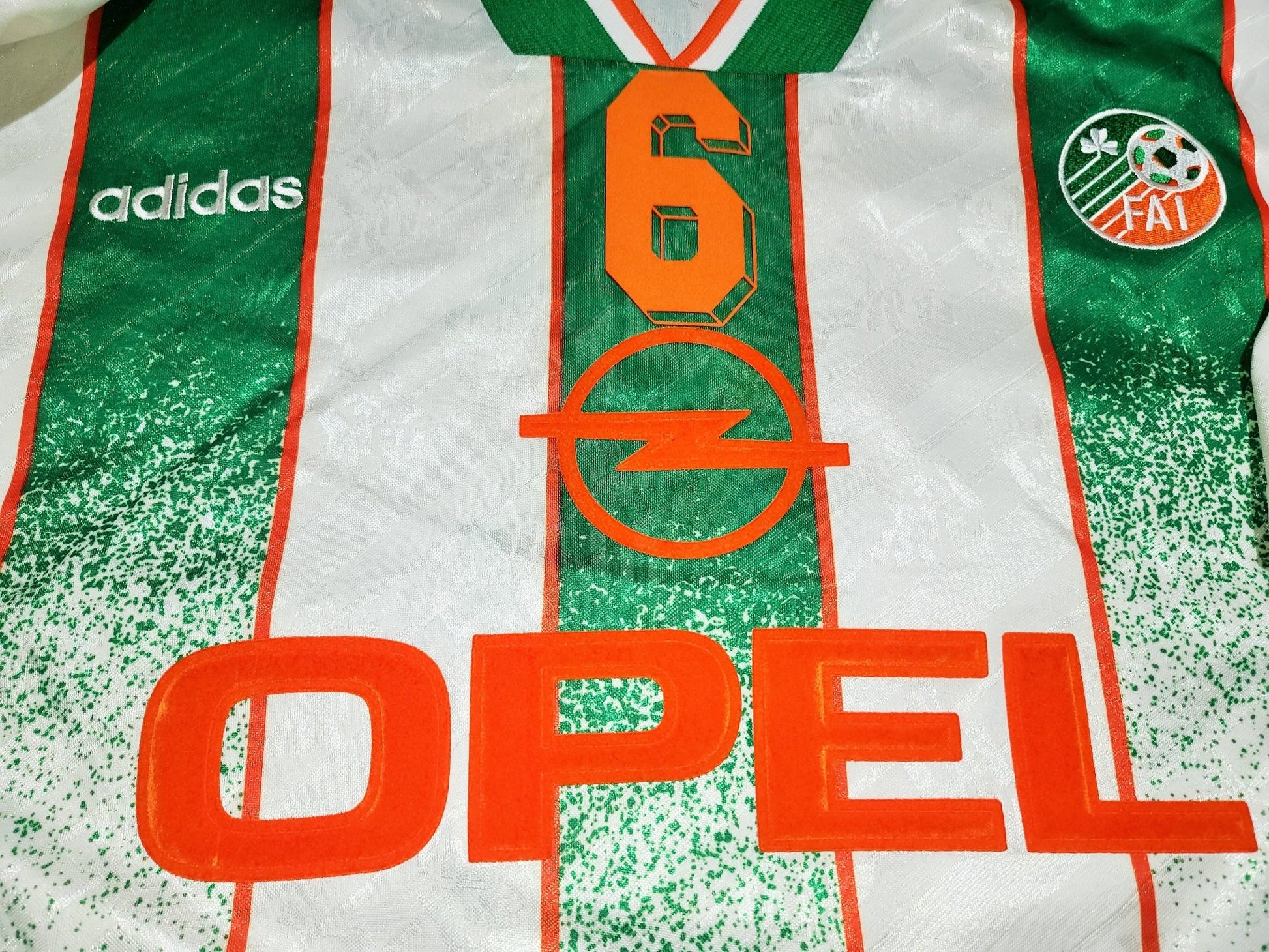 Keane Ireland Umbro 1994 WORLD CUP Away White Umbro Jersey Shirt Trikot L foreversoccerjerseys