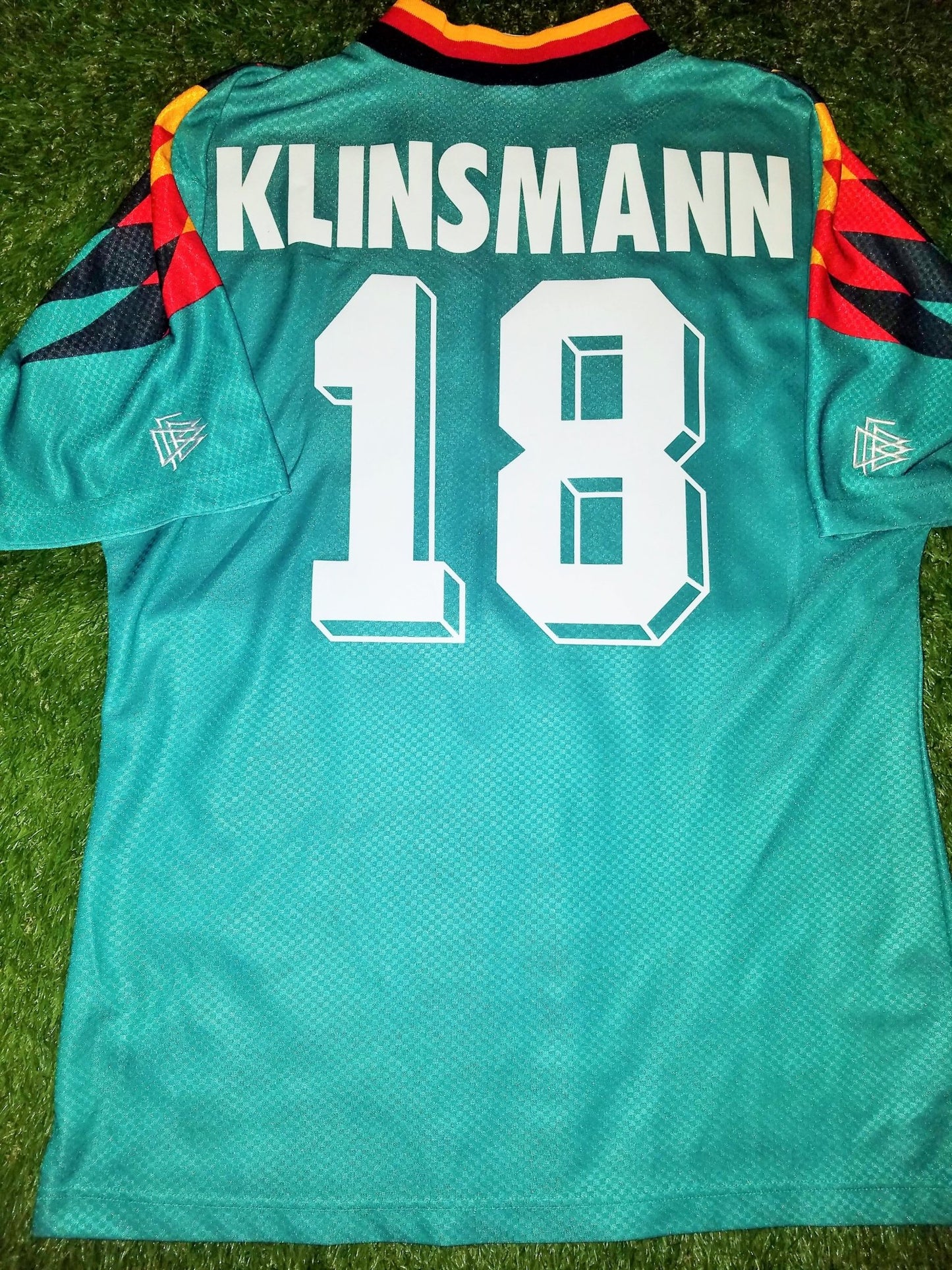 Klinsmann Germany 1994 Green Jersey Shirt Deutschland Trikot M foreversoccerjerseys