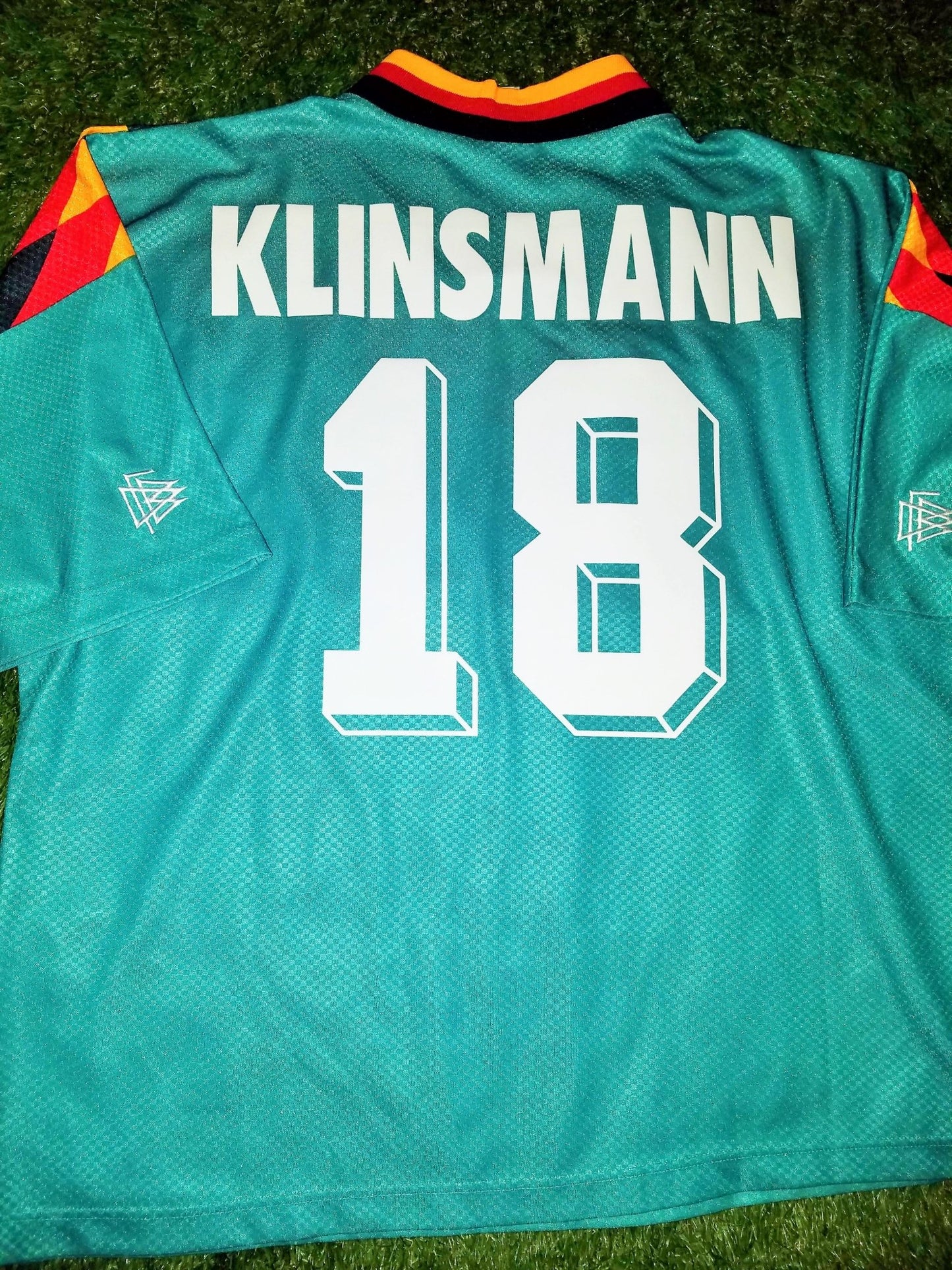Klinsmann Germany 1994 Green Jersey Shirt Deutschland Trikot XL foreversoccerjerseys