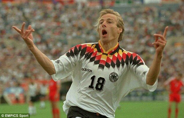 Klinsmann Germany 1994 World Cup Jersey Deutschland Trikot Shirt M - foreversoccerjerseys