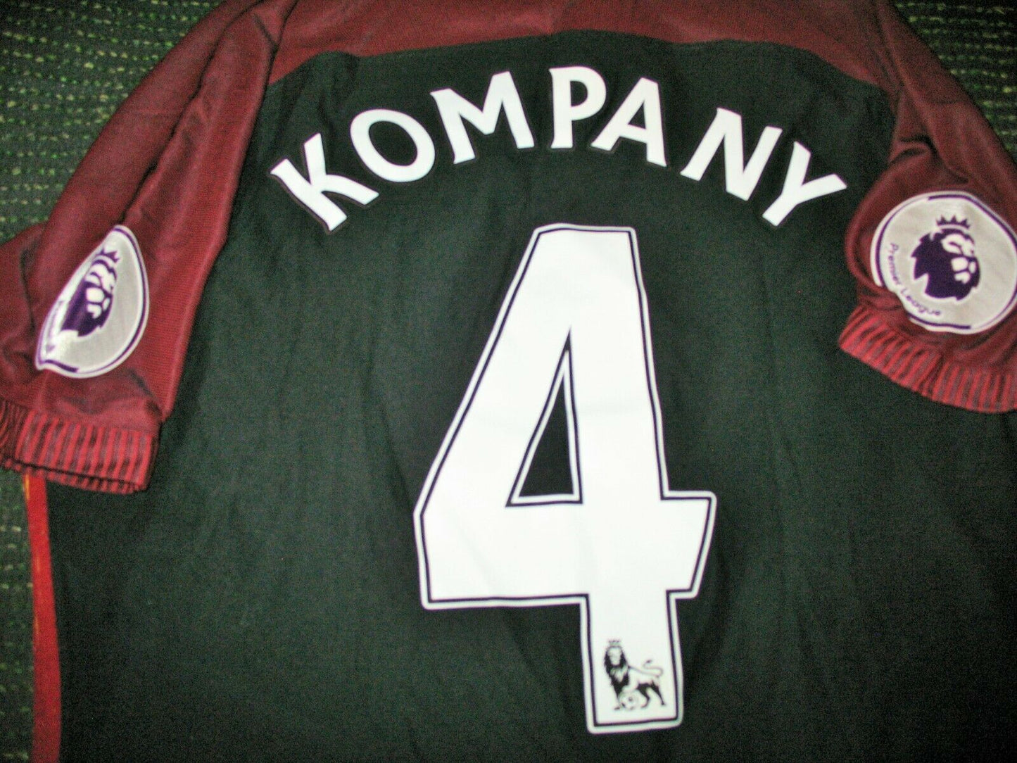 Kompany Manchester City MATCH WORN 2016 2017 Black Jersey Shirt Trikot XL - foreversoccerjerseys