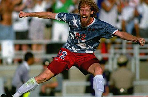 Lalas USA 1994 WC Jersey US Blue Denim Shirt Trikot Maglia XL - foreversoccerjerseys