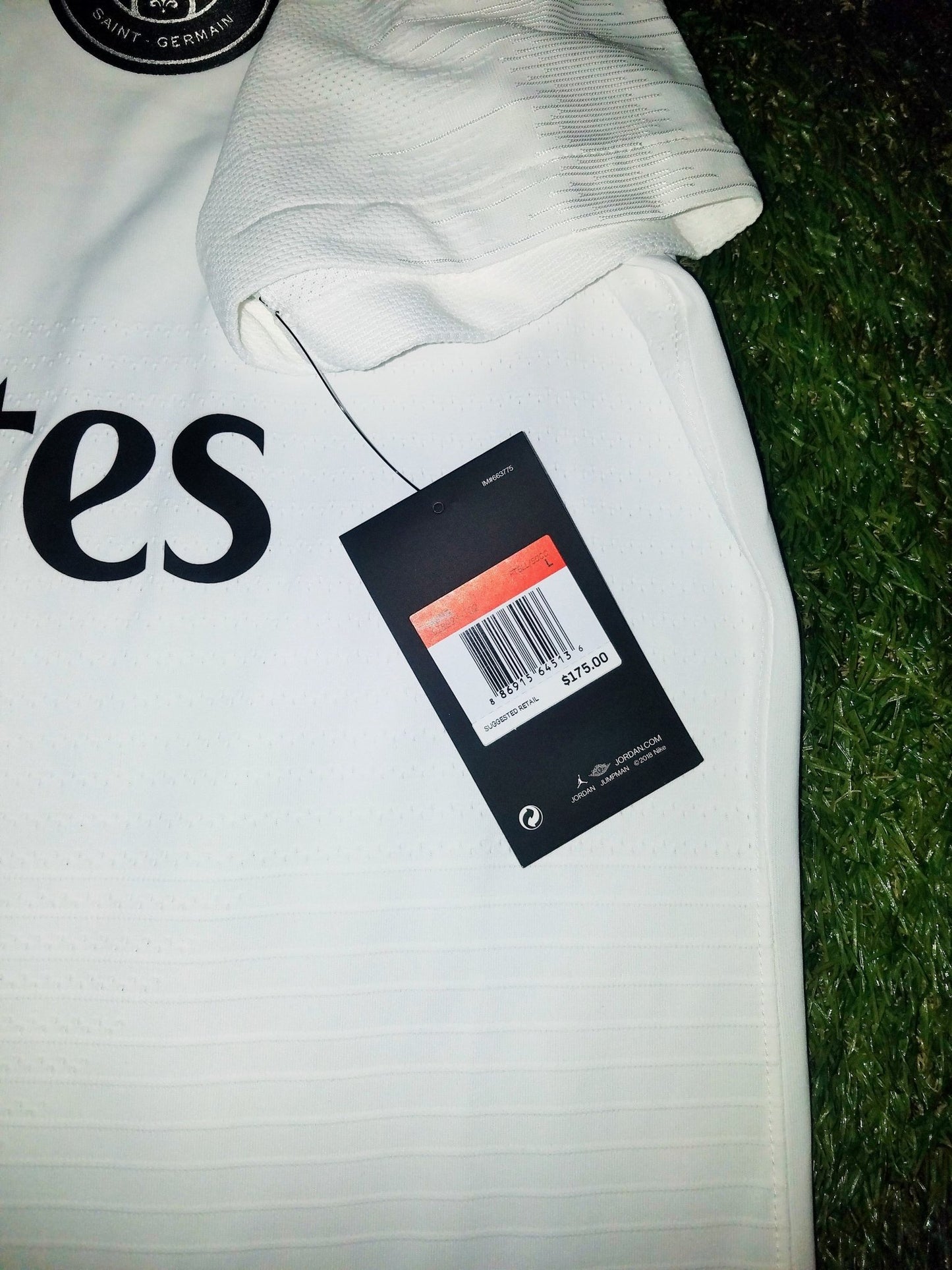 Mbappe Psg Paris Saint Germain JORDAN VAPORKNIT PLAYER ISSUE 2018 2019 White Jersey SKU# 918923-102 BNWT L foreversoccerjerseys