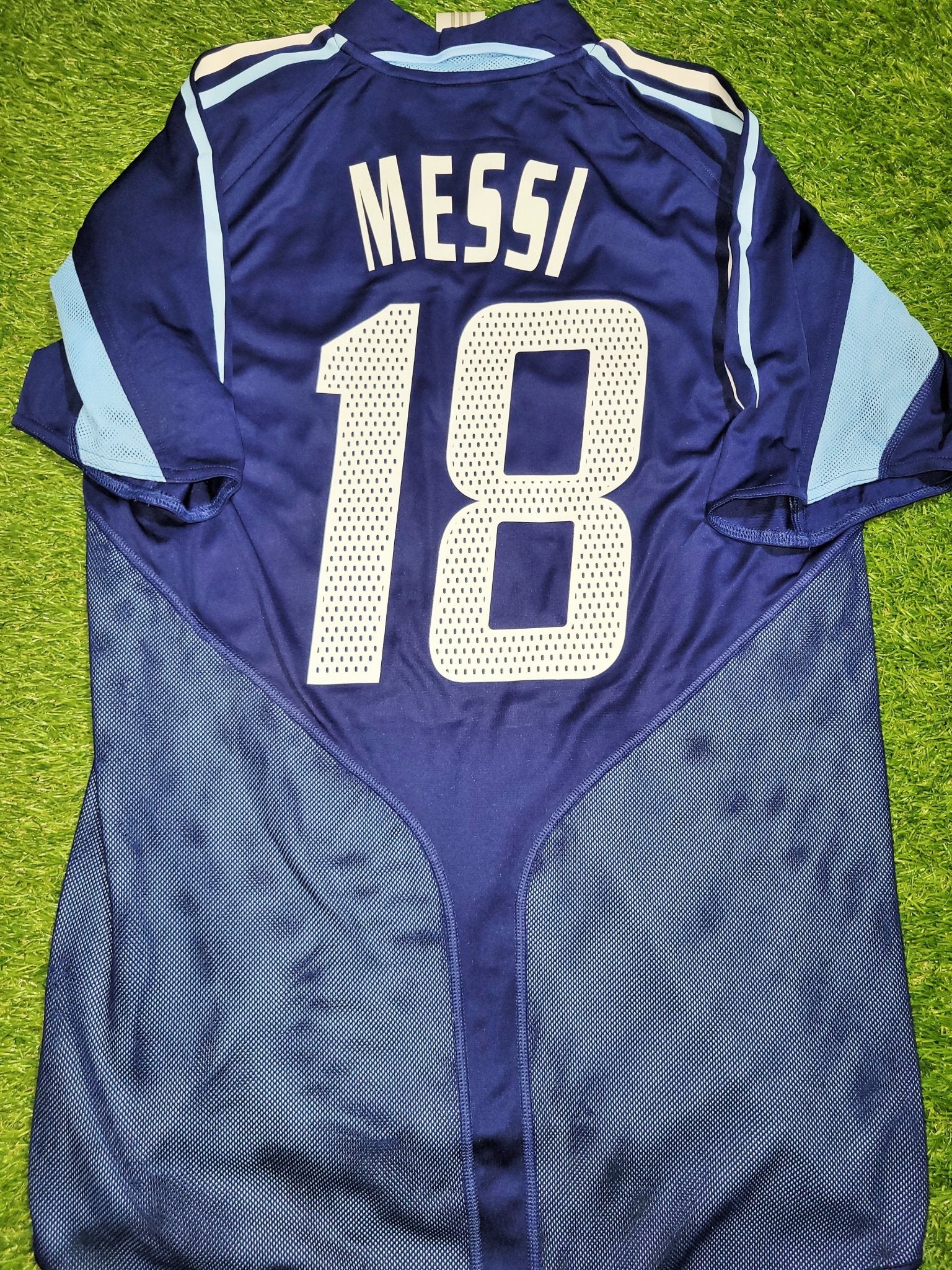 Messi Argentina 2004 2005 DEBUT Away Soccer Jersey Shirt S SKU