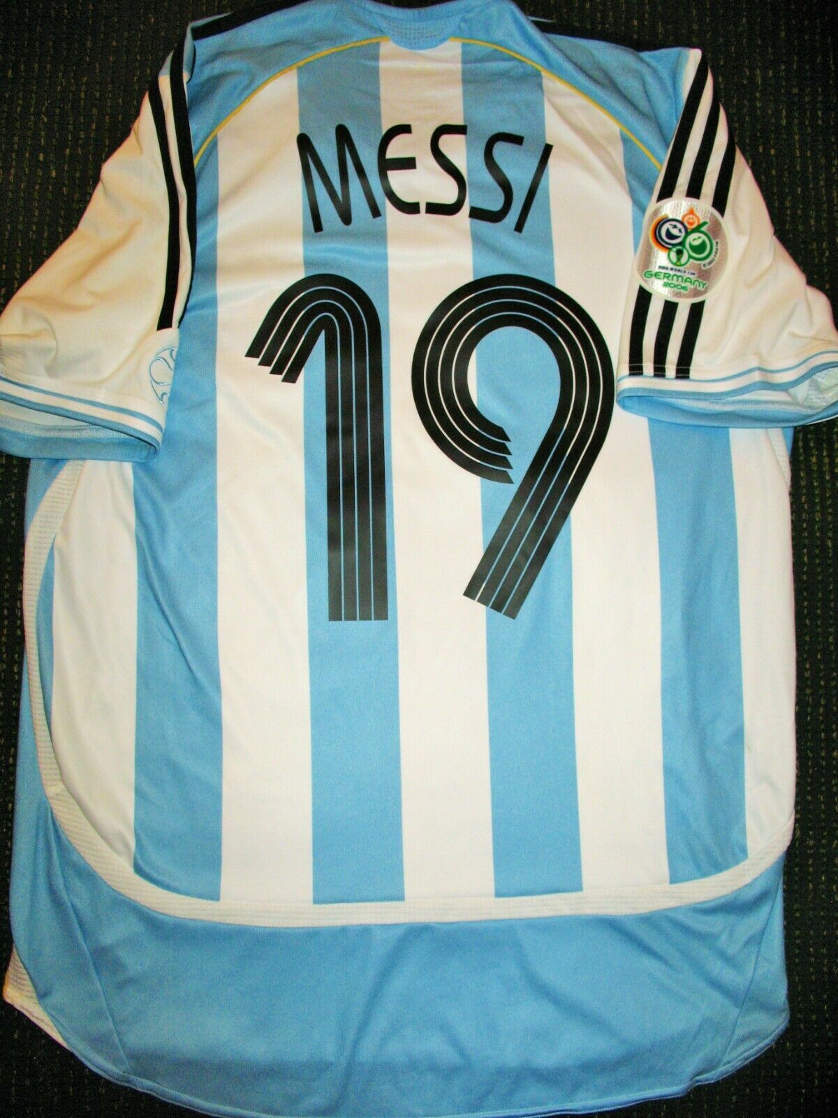 Messi Argentina 2006 World Cup PLAYER ISSUE FORMOTION Jersey Camiseta L - foreversoccerjerseys