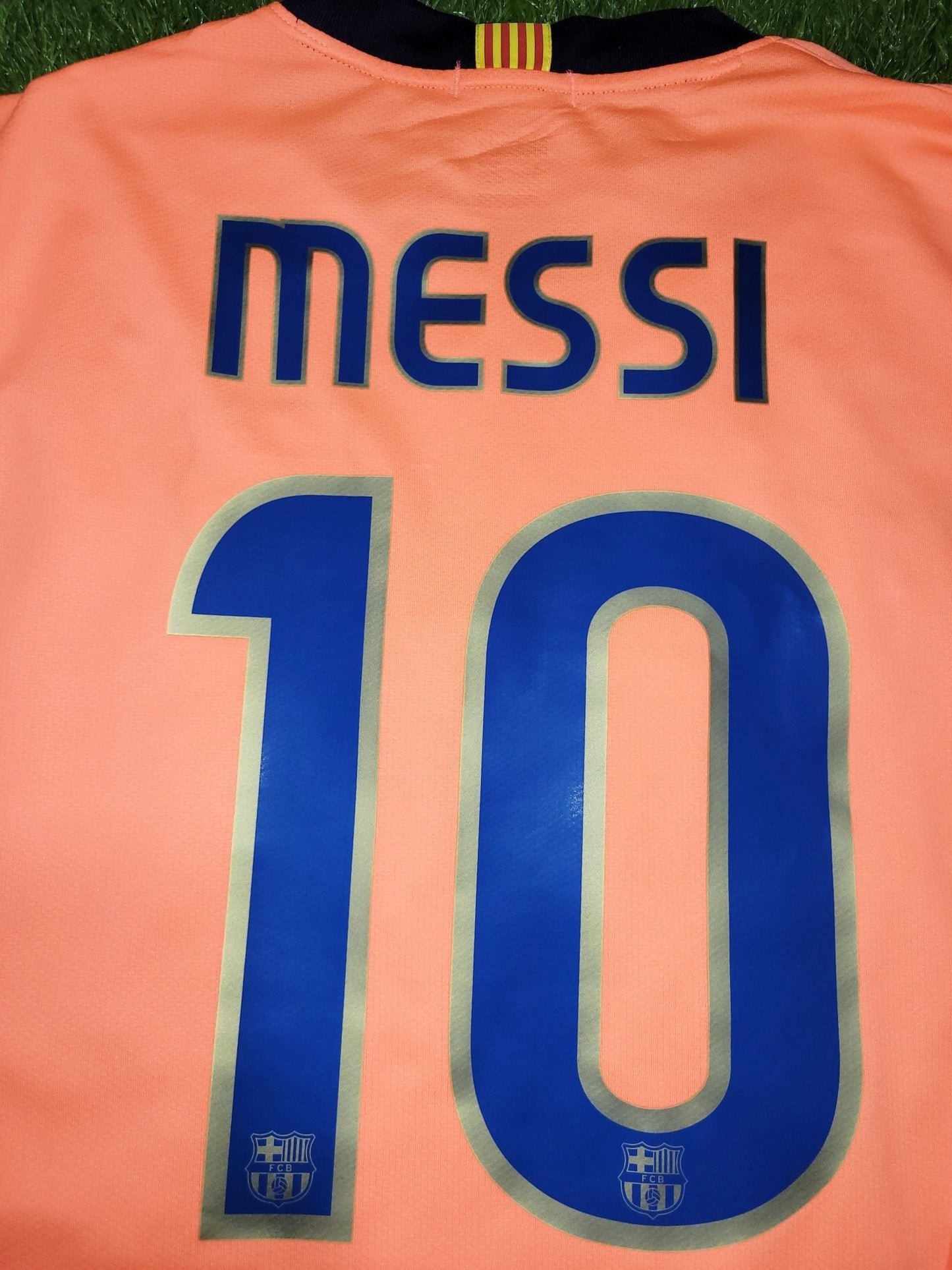 Messi Barcelona 2009 2010 Away Long Sleeve Soccer Jersey Shirt XL SKU# 355021-870 Nike