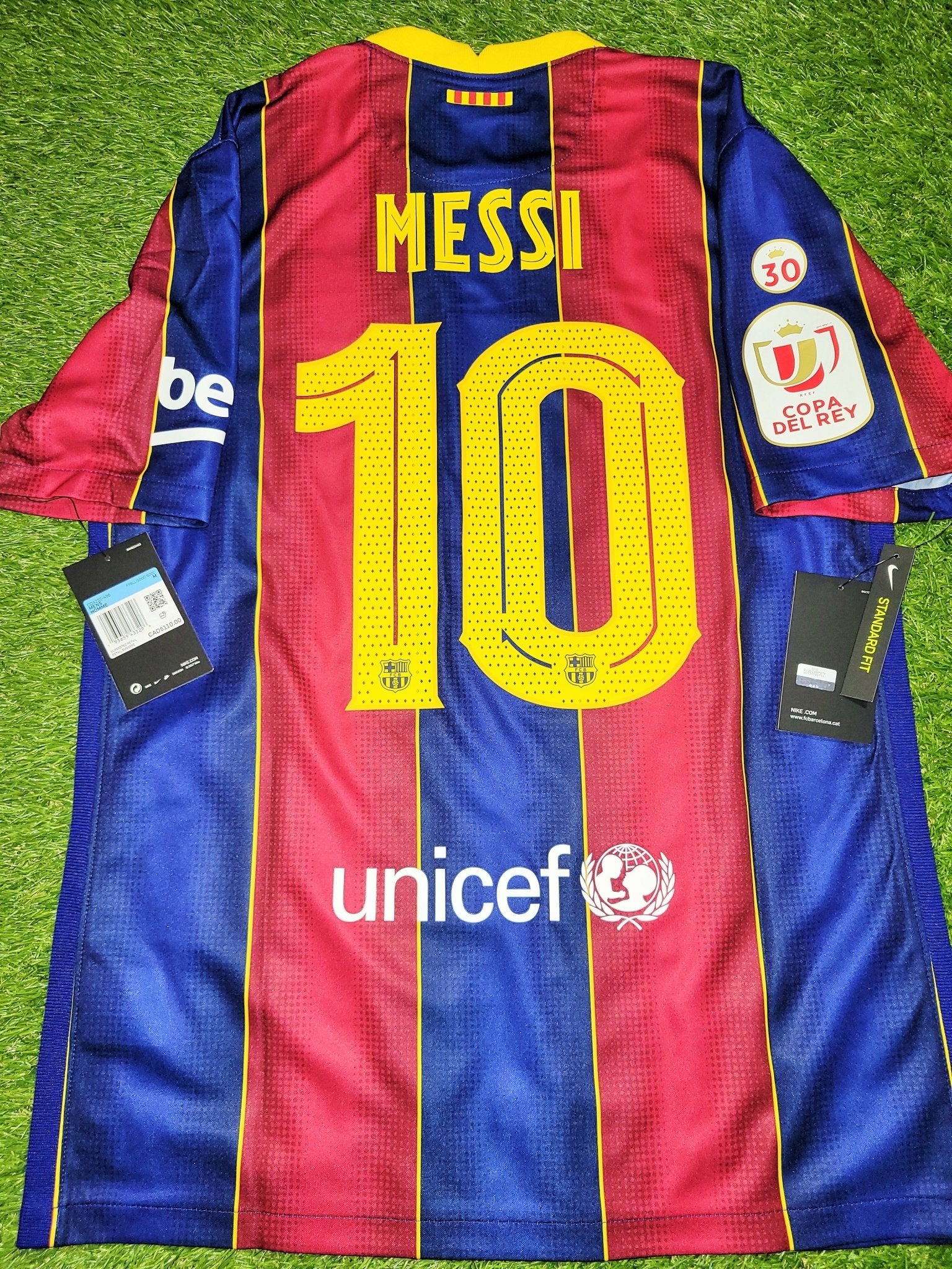 Messi Barcelona 2020 2021 COPA DEL REY LAST SEASON Home Soccer Jersey Shirt BNWT M SKU# CD4232-456 Nike