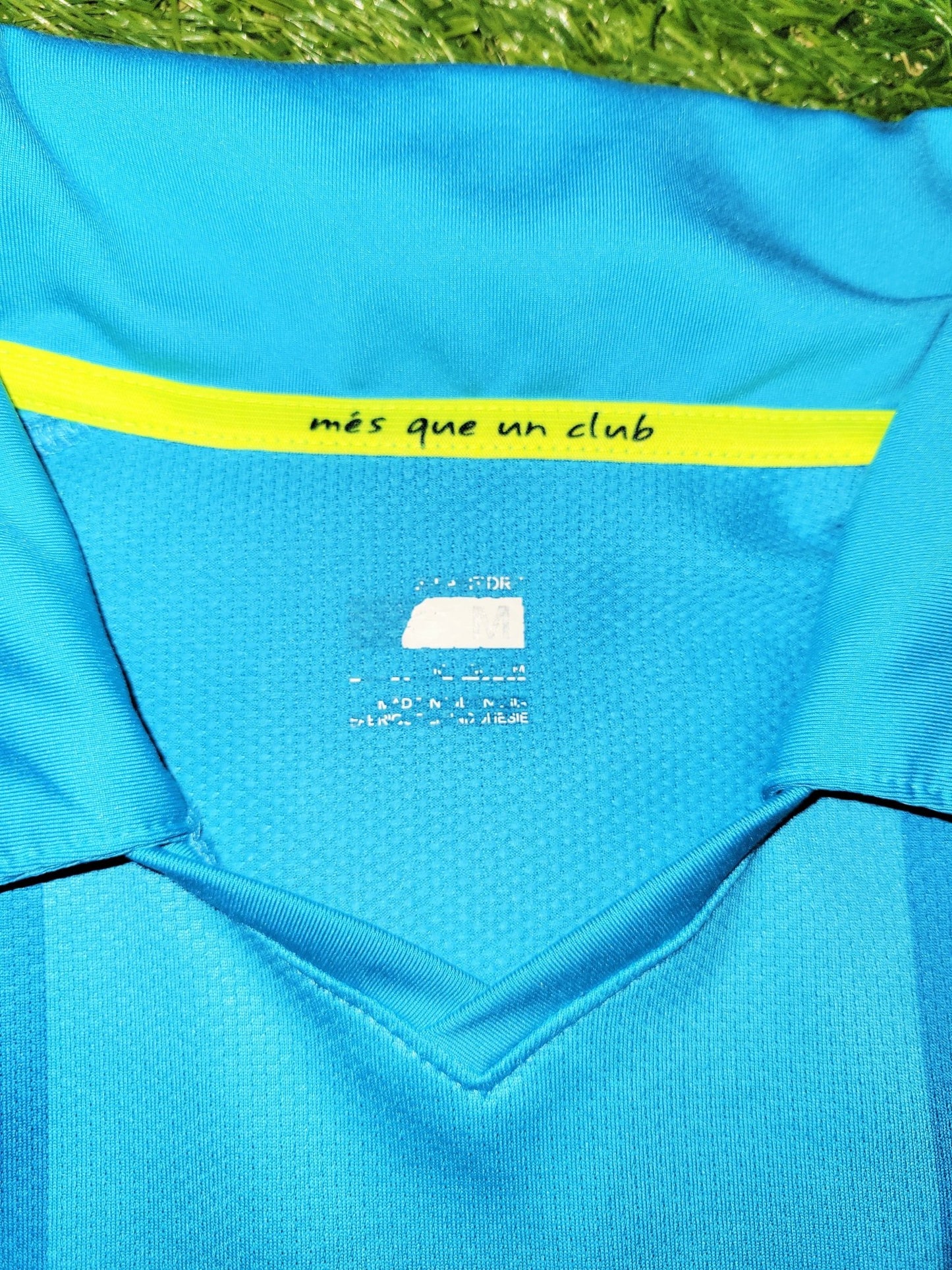 Messi Barcelona Anniversary 2007 2008 Blue Away Soccer Jersey Shirt Camiseta M SKU# 237743-414 Nike