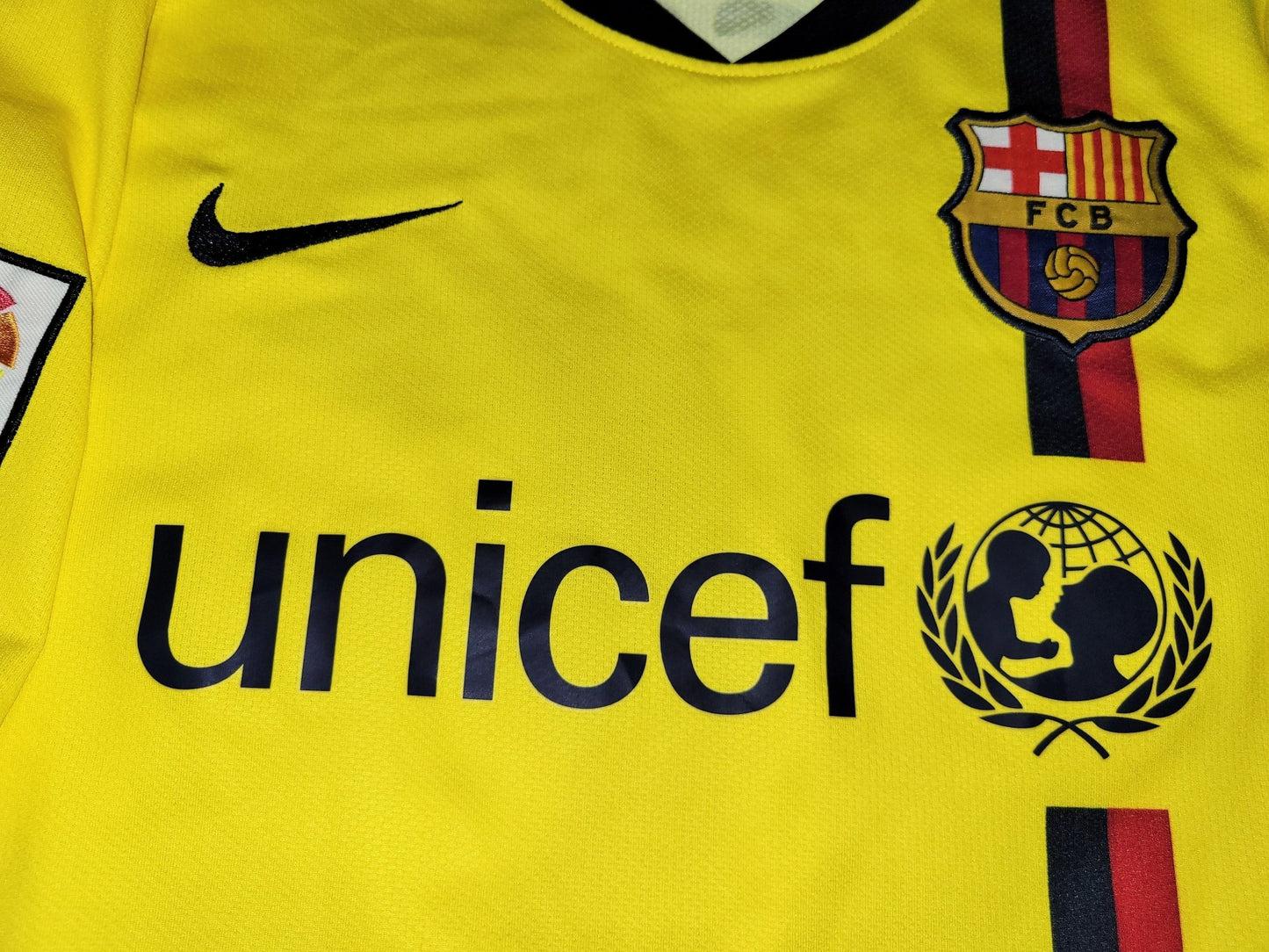 Messi Barcelona TREBLE SEASON 2008 2009 Away Soccer Jersey Shirt L SKU# 286787-760 Nike
