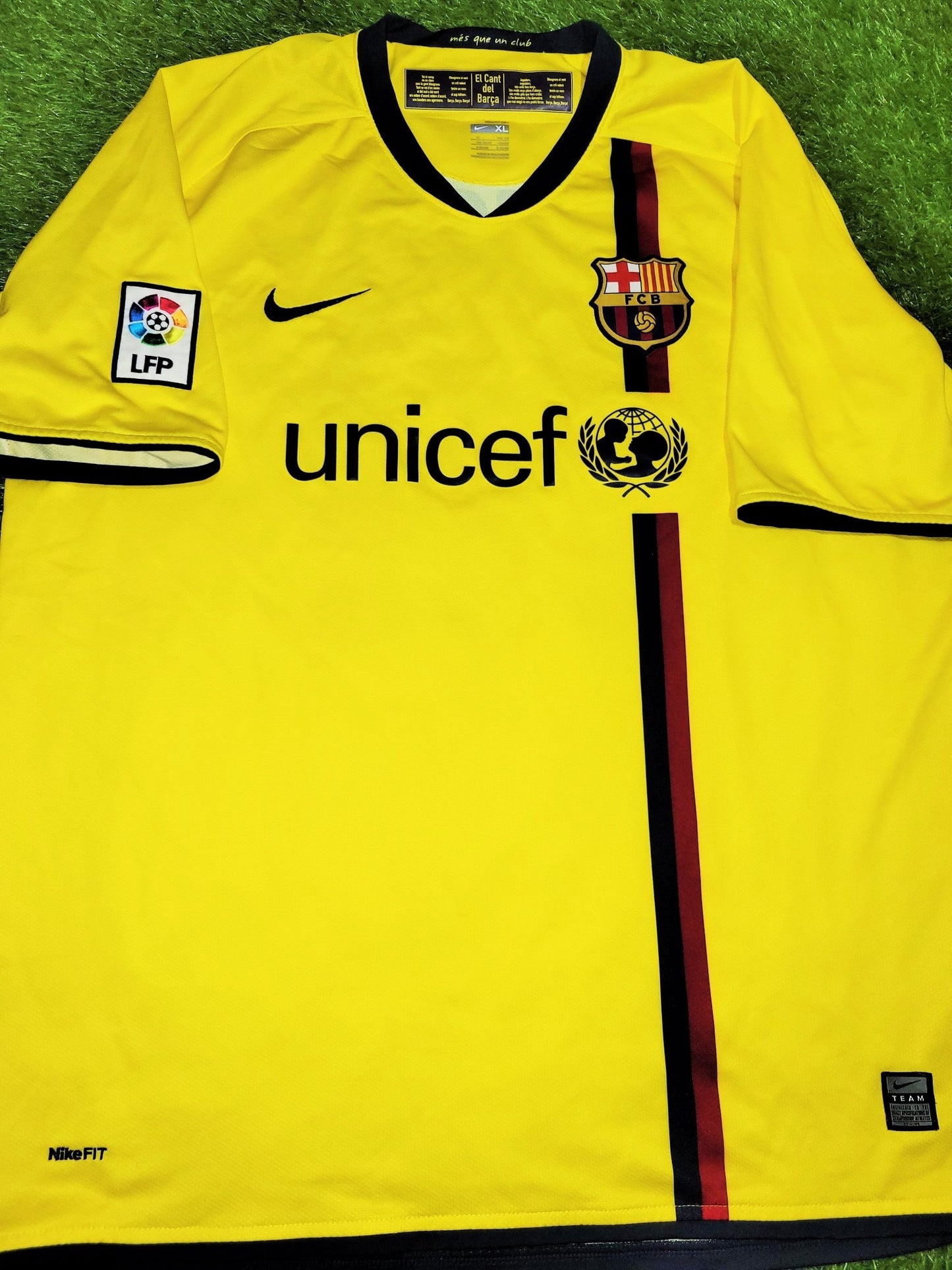 Messi Barcelona TREBLE SEASON 2008 2009 Away Soccer Jersey Shirt XL SKU# 286787-760 Nike