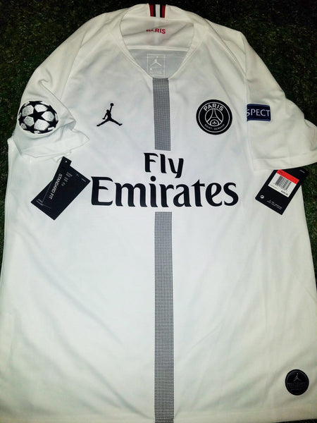 Neymar Psg Paris Saint Germain JORDAN 2018 2019 White Jersey SKU 919010 102 BNWT L
