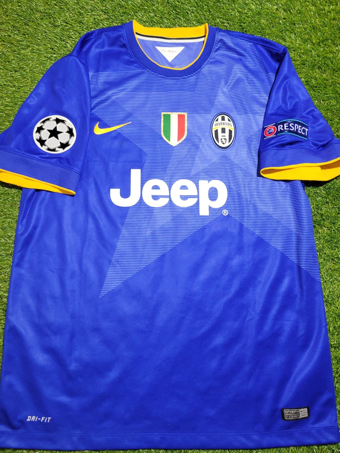 Pirlo Juventus 2014 2015 Away UEFA Jersey Shirt Maglia L SKU# 611078-472 Nike