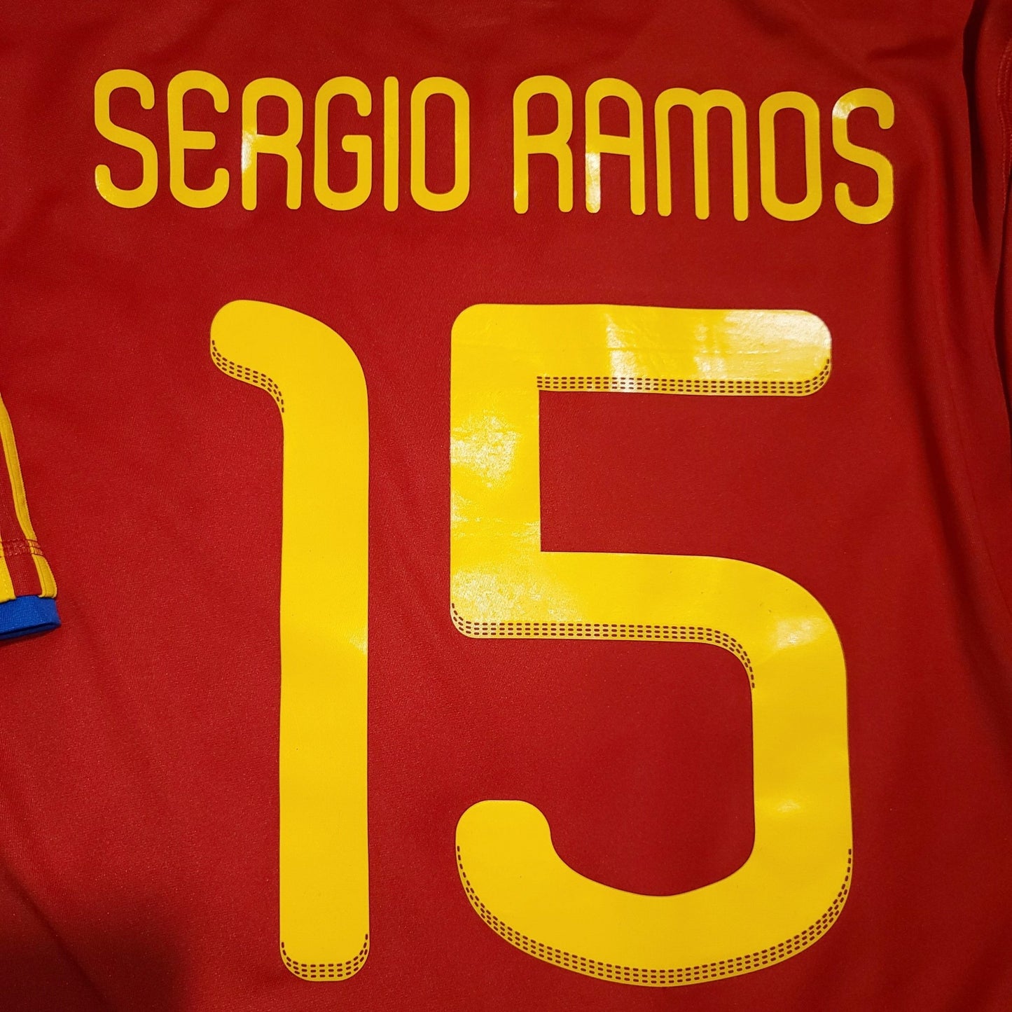Ramos Spain 2010 WORLD CUP SEMI FINAL Jersey Espana Camiseta Trikot Shirt L SKU# P47902 foreversoccerjerseys