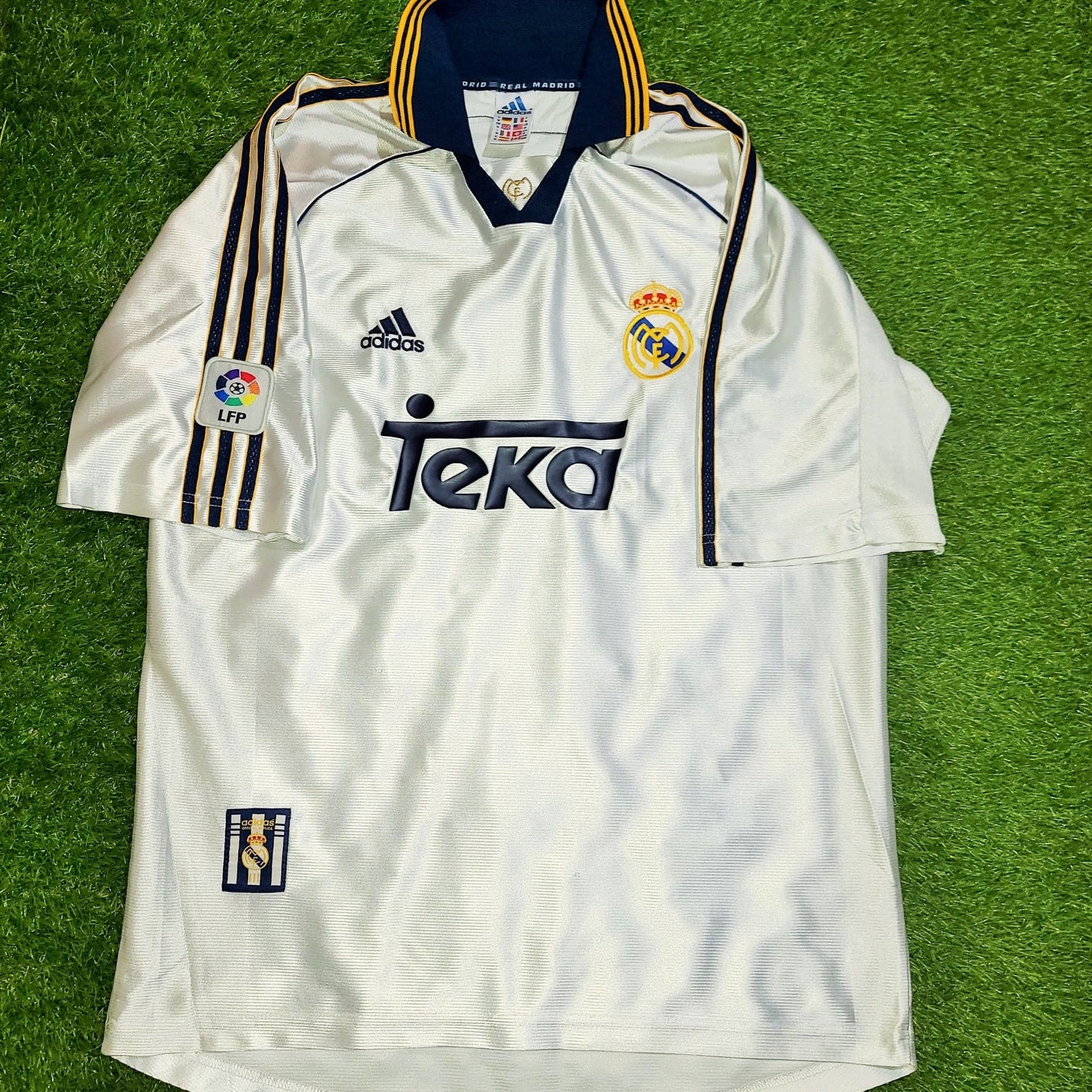 Raul Real Madrid Home 1998 1999 2000 Jersey Shirt Camiseta M foreversoccerjerseys