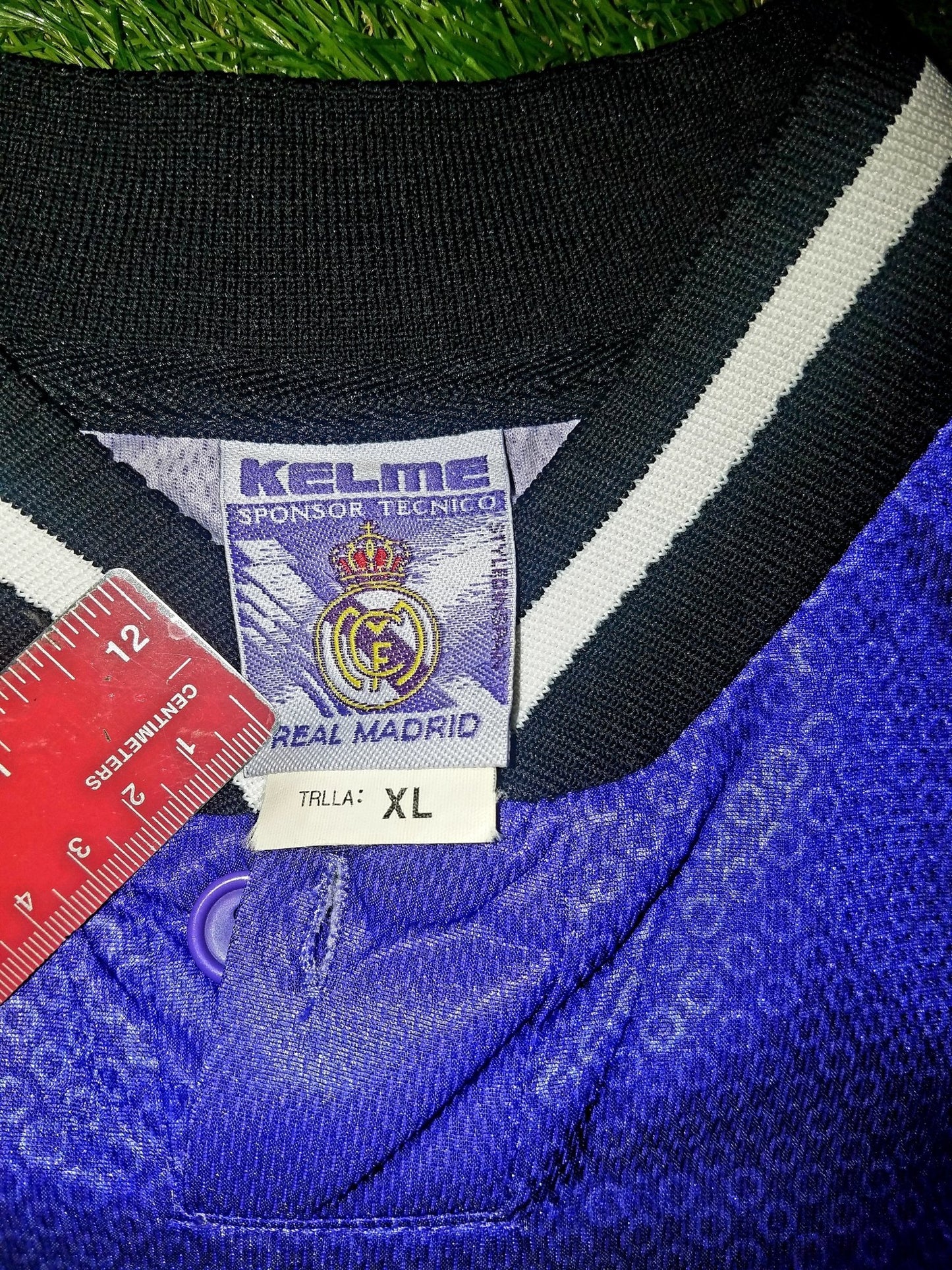 Raul Real Madrid Kelme 1997 1998 Away Purple Jersey Camiseta Trikot Shirt XL foreversoccerjerseys