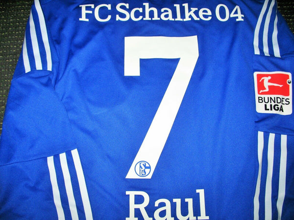 Raul Schalke 04 2011 2012 LAST MATCH PLAYER ISSUE Jersey Shirt Camiseta L - foreversoccerjerseys