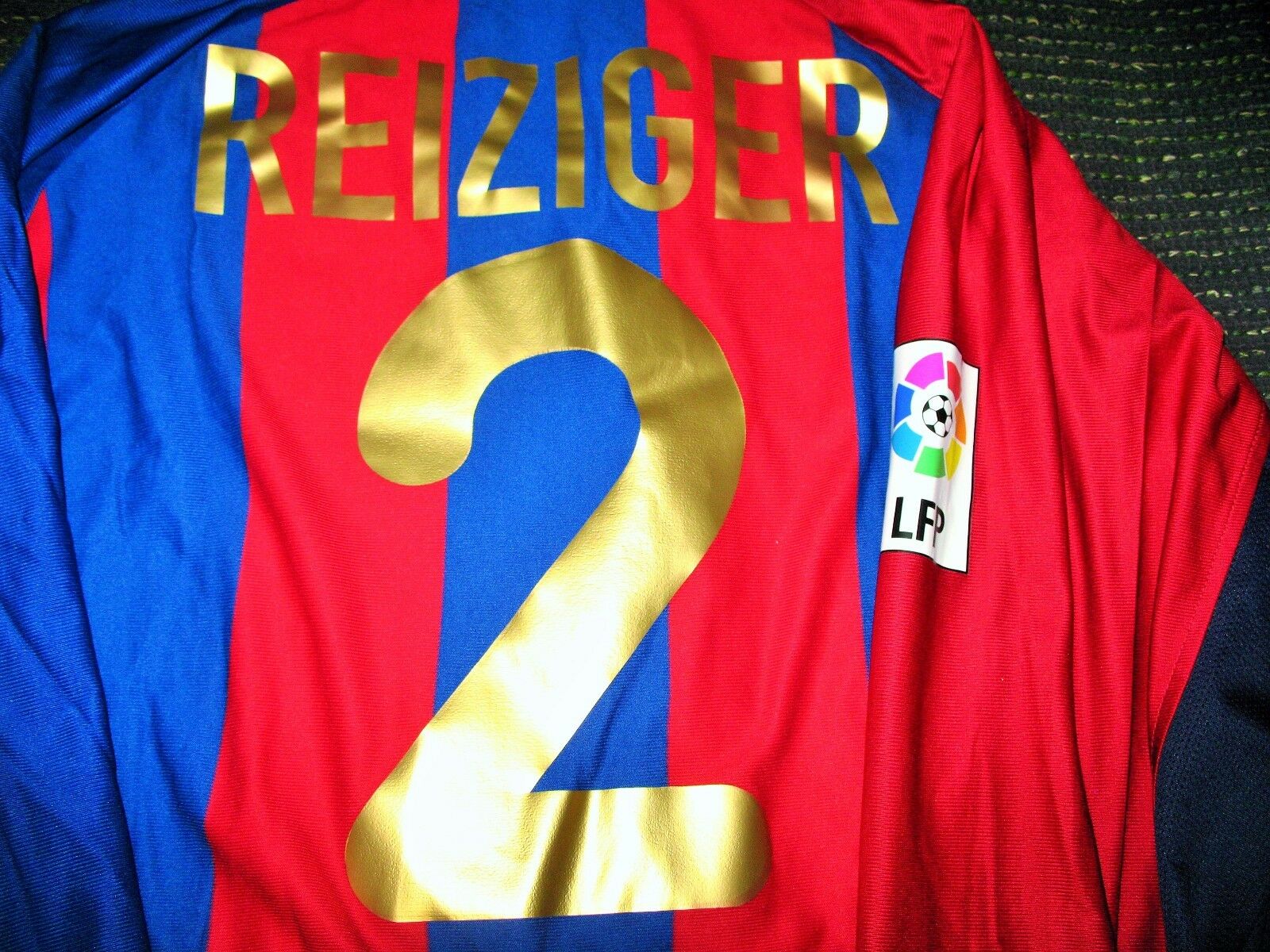 Reiziger Barcelona 2001 2002 MATCH WORN Jersey Shirt Camiseta L - foreversoccerjerseys