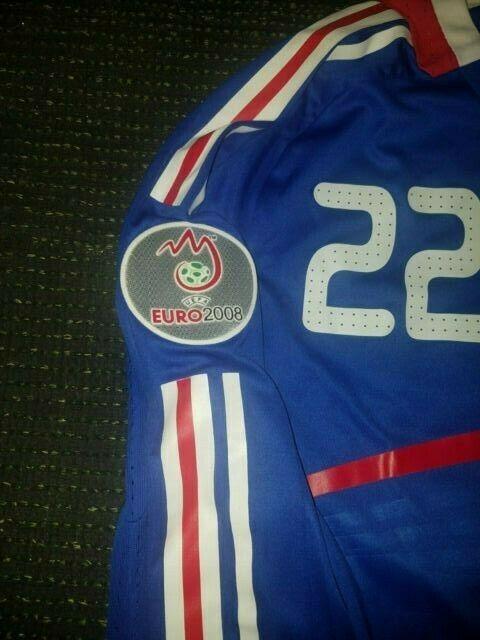Ribery France 2007 MATCH WORN EURO CUP QUALIFIERS Long Sleeve Jersey Maillot Shirt M - foreversoccerjerseys