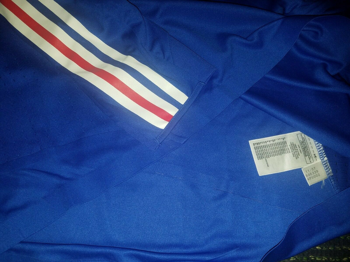 Ribery France 2007 MATCH WORN EURO CUP QUALIFIERS Long Sleeve Jersey Maillot Shirt M - foreversoccerjerseys