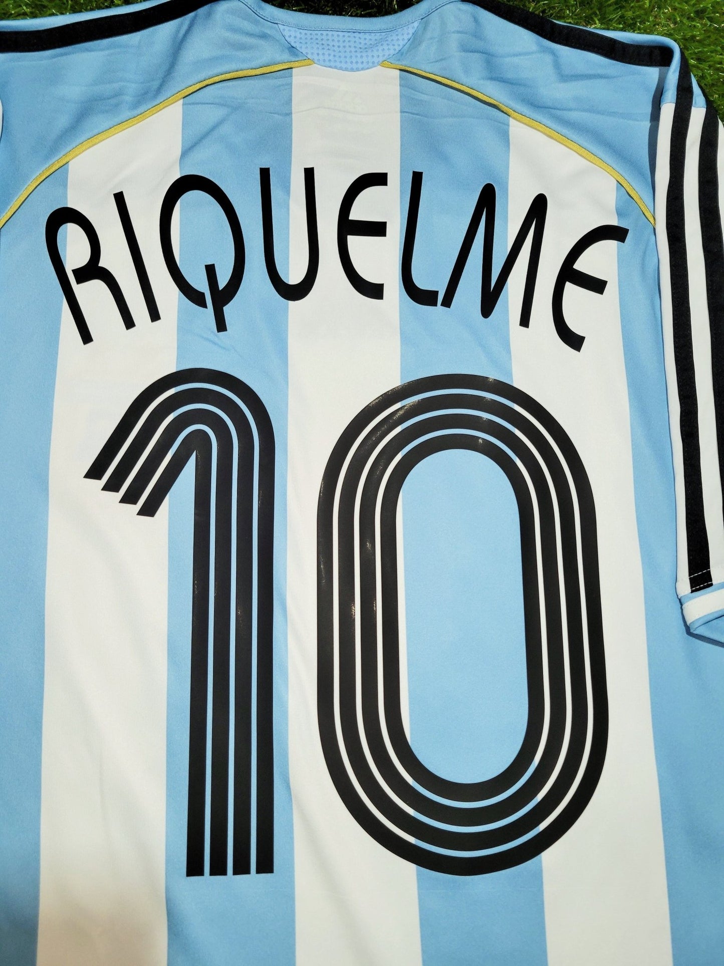 Riquelme Argentina 2006 2007 COPA AMERICA Home Adidas Jersey Shirt Camiseta L SKU# 739802 AZB001 foreversoccerjerseys