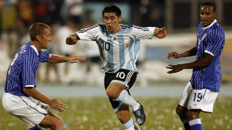 Riquelme Argentina 2006 2007 COPA AMERICA Home Adidas Jersey Shirt Camiseta M SKU# 739802 AZB001 Adidas