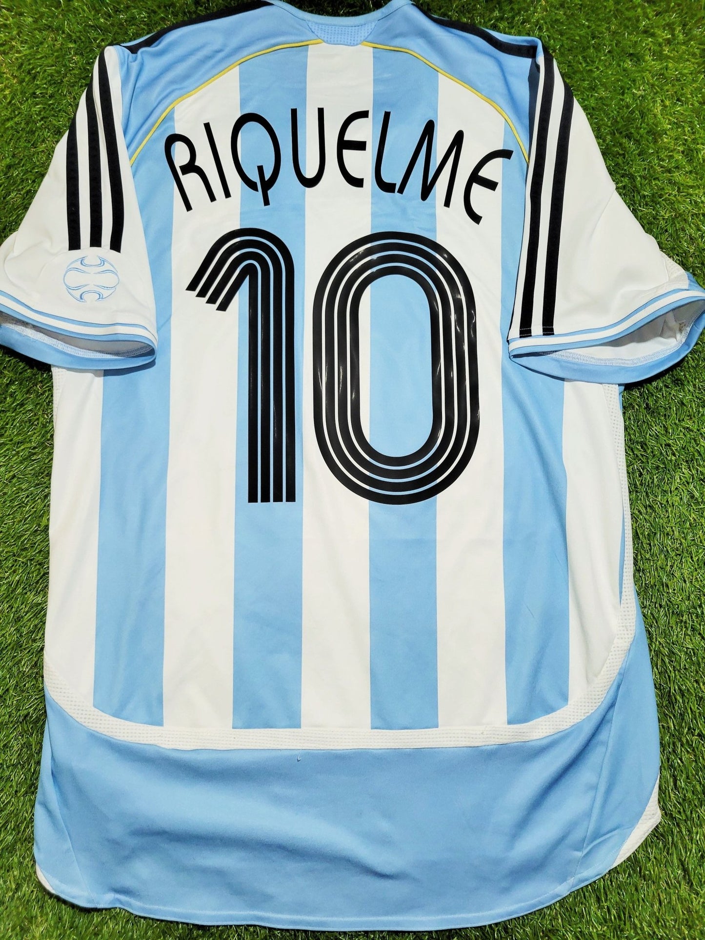 Riquelme Argentina 2006 2007 COPA AMERICA Home Adidas Jersey Shirt Camiseta M SKU# 739802 AZB001 Adidas