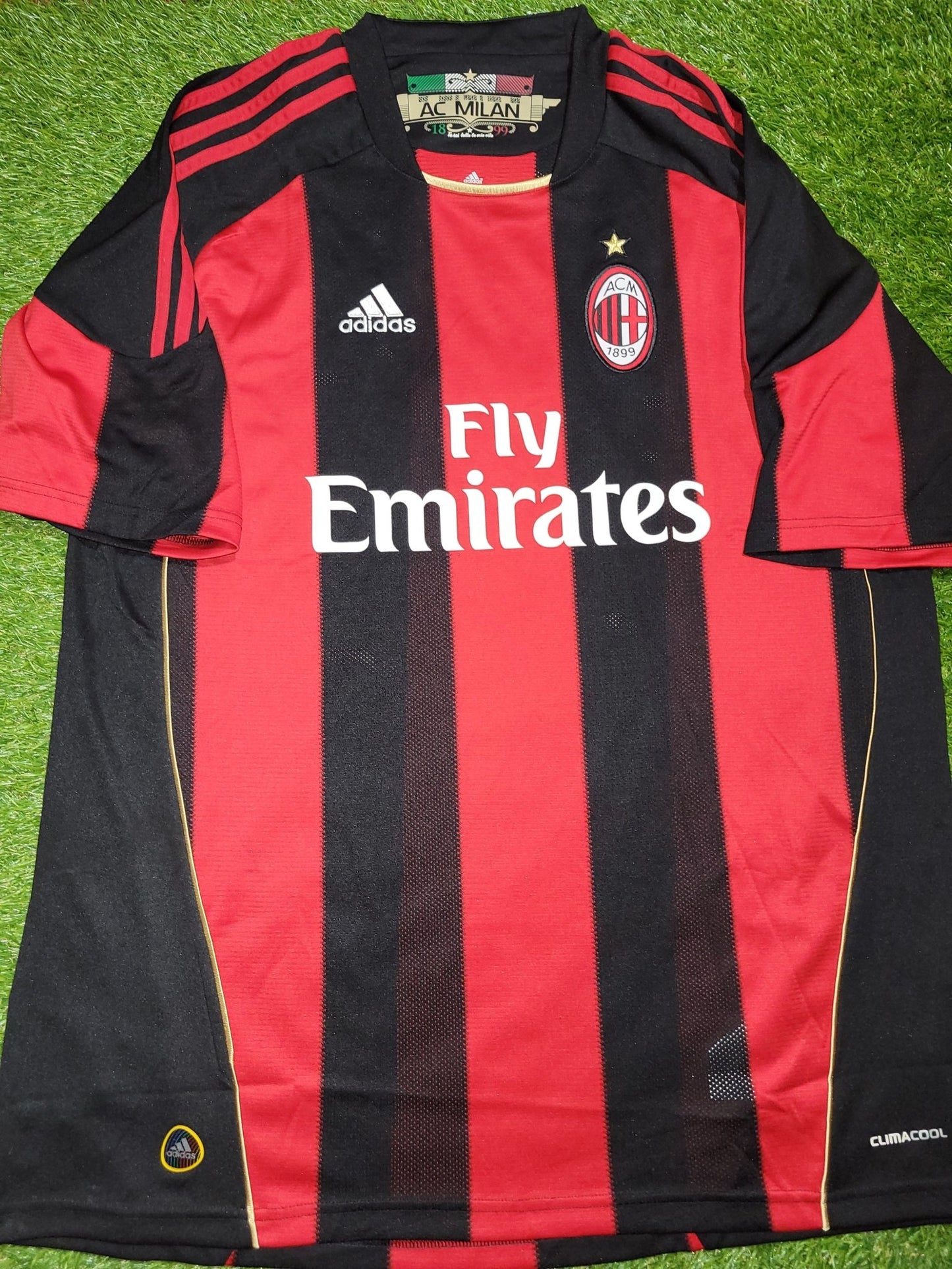 Ronaldinho AC Milan Adidas 2010 2011 Home Jersey Shirt Camiseta Maglia XL SKU# P96288 Adidas