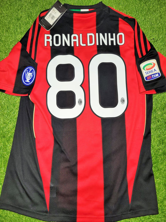 Ronaldinho AC Milan Adidas 2010 2011 Home Soccer Jersey Shirt BNWT M SKU# P96288 Adidas