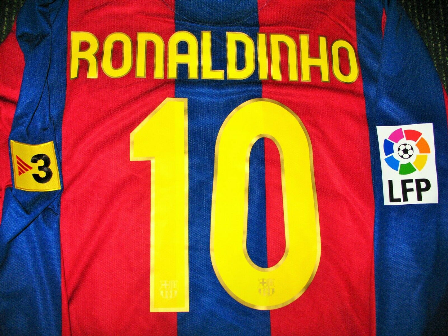 Ronaldinho Barcelona 2007 2008 PLAYER ISSUE Jersey Shirt Camiseta Maglia L - foreversoccerjerseys