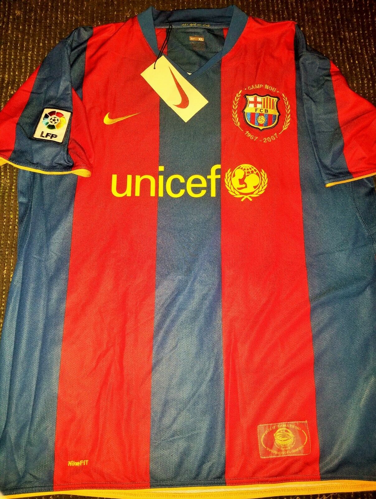 Ronaldinho Barcelona Anniversary Jersey 2007 2008 Shirt Camiseta Maglia BNWT XL - foreversoccerjerseys