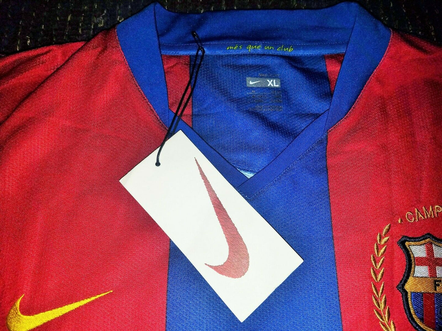 Ronaldinho Barcelona Anniversary Jersey 2007 2008 Shirt Camiseta Maglia BNWT XL - foreversoccerjerseys