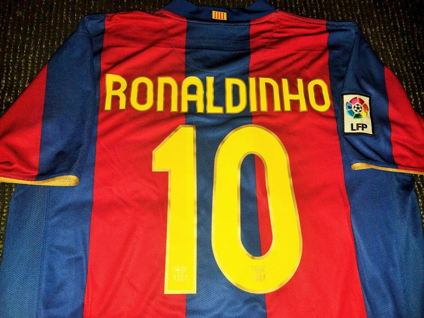 Ronaldinho Barcelona Anniversary Jersey 2007 2008 Shirt Camiseta Maglia XL - foreversoccerjerseys